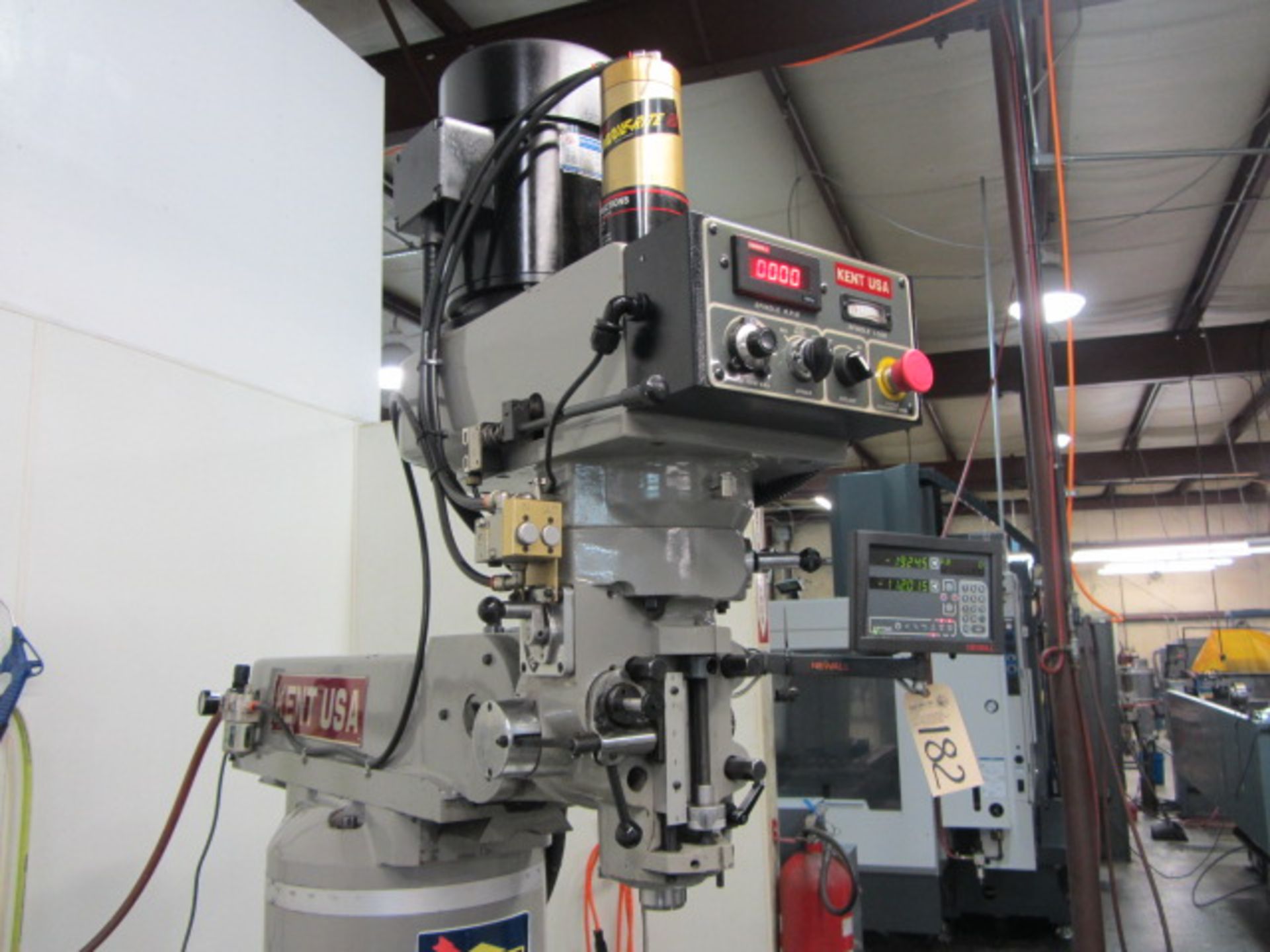 Kent USA Model KTM-3VKF Variable Speed Vertical Milling Machine with 10'' x 50'' Power Feed Table, - Bild 7 aus 10