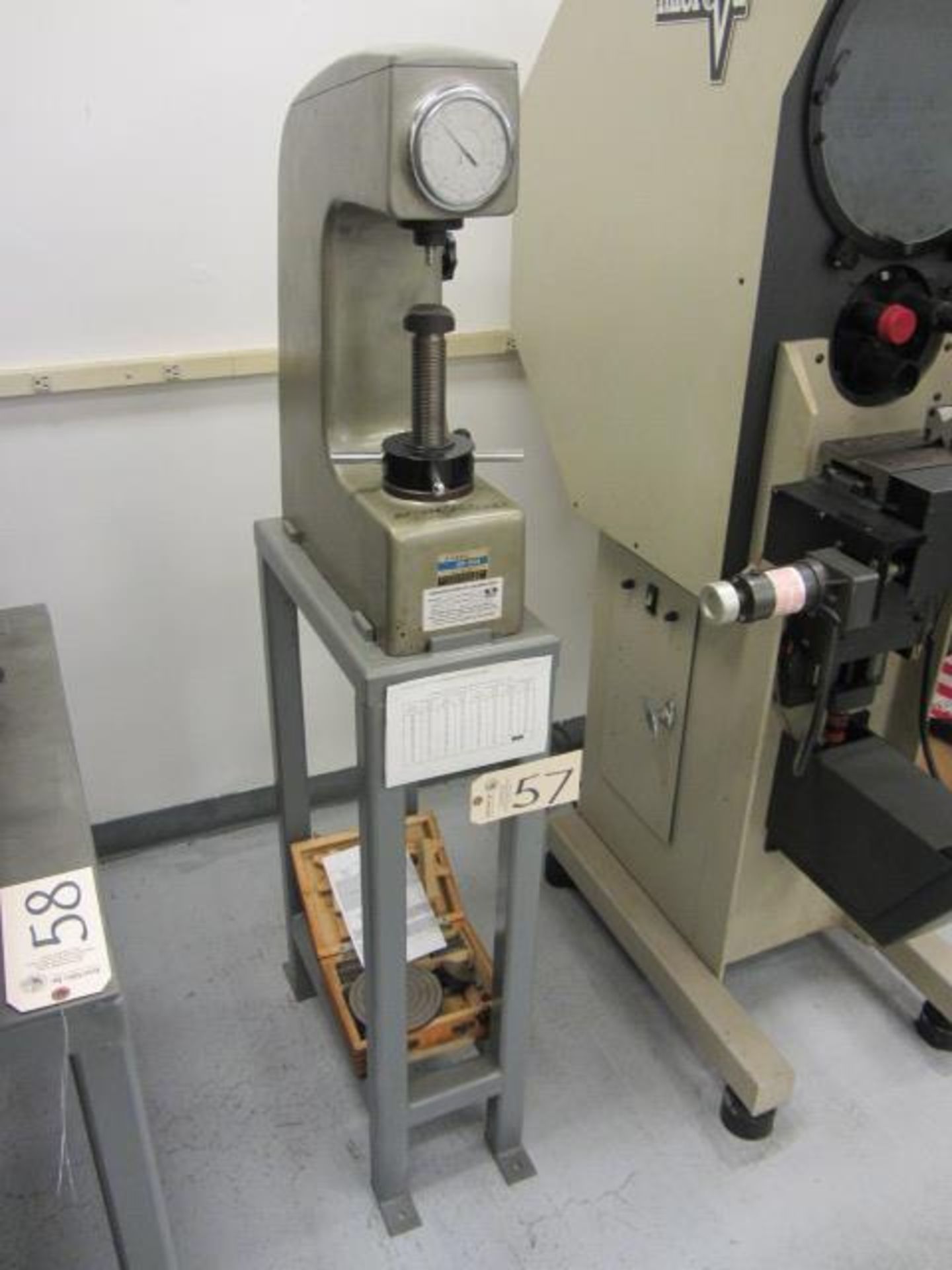 Rockwell (Styled) Model HR-150A Hardness Tester with Stand, B/C Scale, sn:025