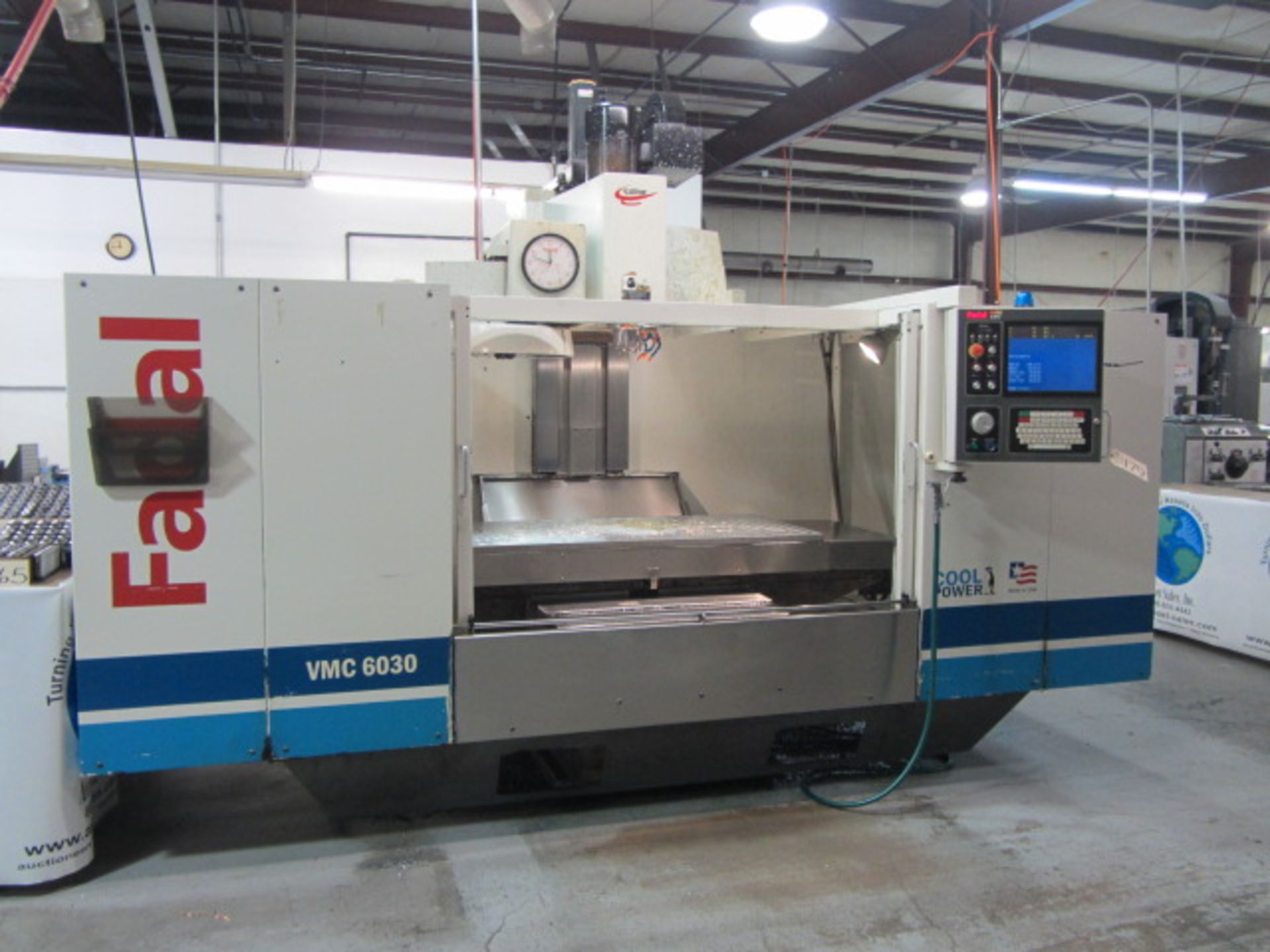 Fadal VMC 6030 CNC Vertical Machining Center with 62'' x 30'' Table, #40 Taper Spindle Speeds to