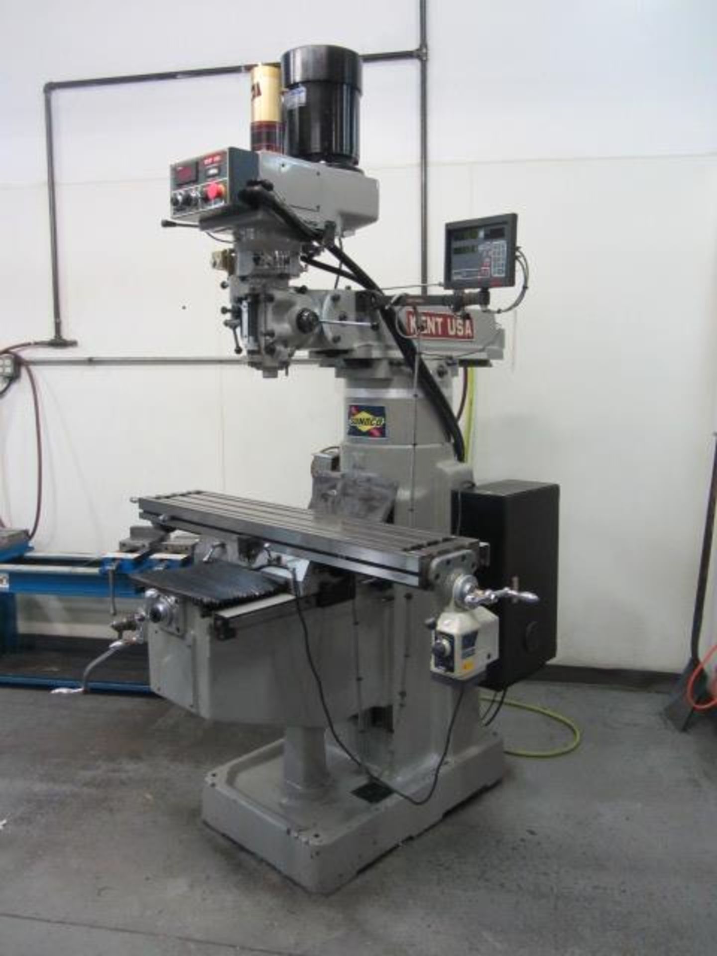 Kent USA Model KTM-3VKF Variable Speed Vertical Milling Machine with 10'' x 50'' Power Feed Table, - Image 3 of 10