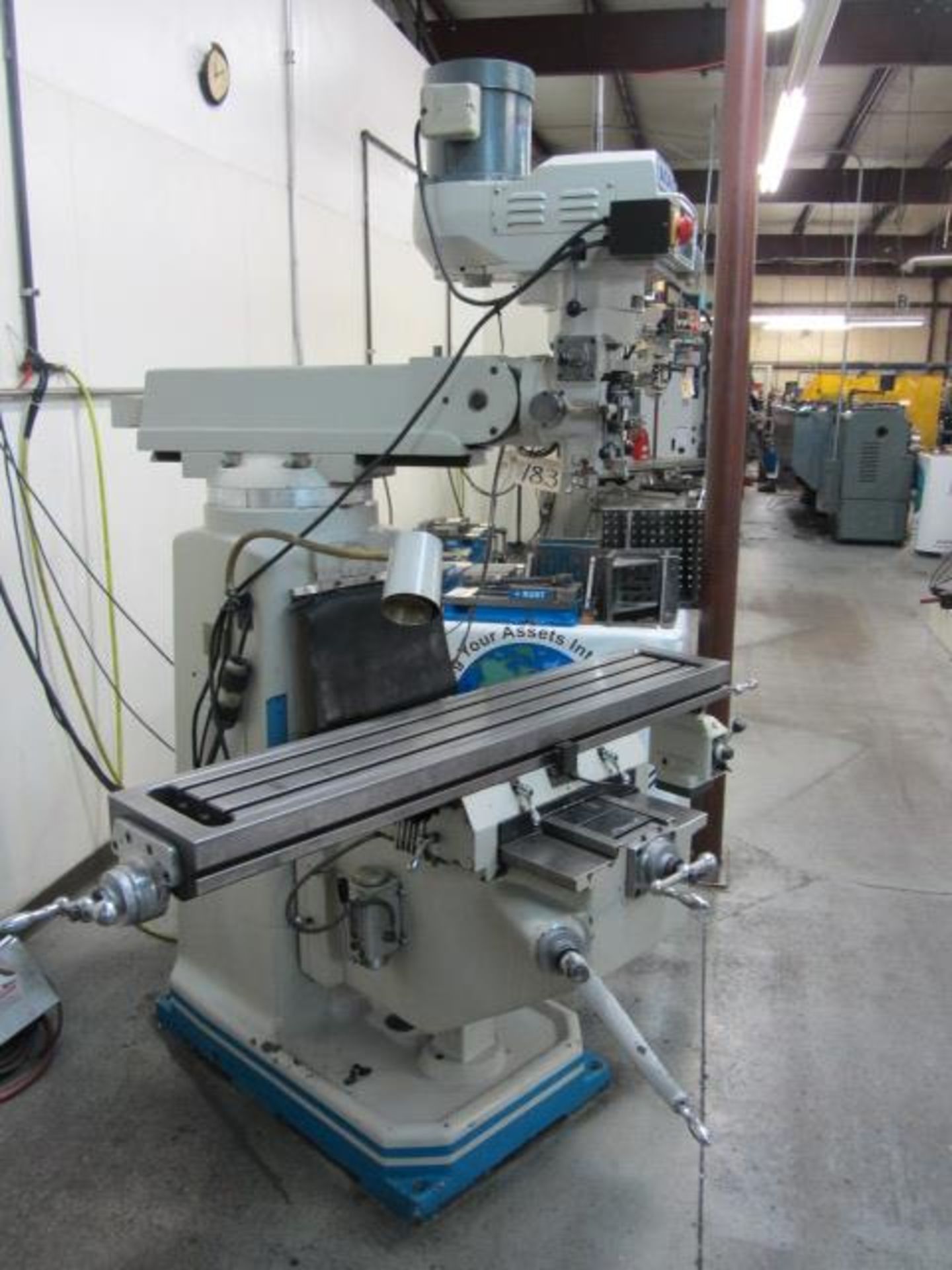 Acra Model AM-3V Variable Speed Vertical Milling Machine with 10'' x 54'' Power Feed Table, R-8 - Image 5 of 9