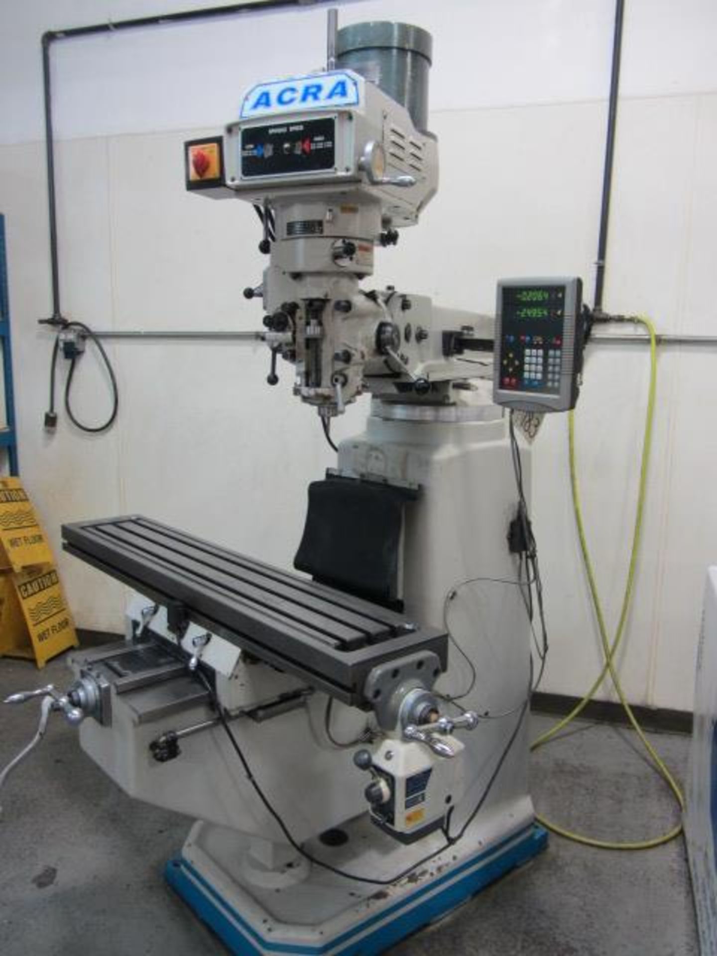 Acra Model AM-3V Variable Speed Vertical Milling Machine with 10'' x 54'' Power Feed Table, R-8 - Image 3 of 9