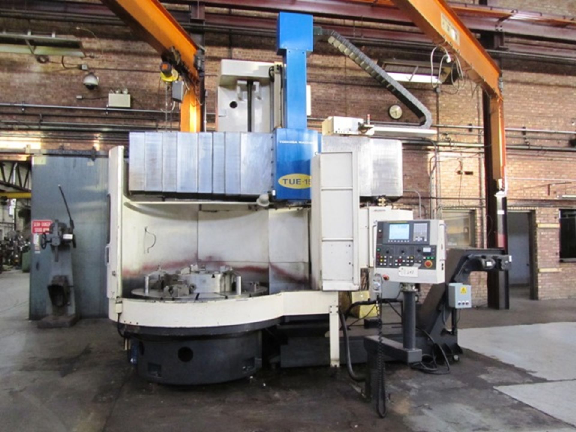 Toshiba TUE-15 12-ATC CNC Vertical Boring Mill with 59.05'' Table, 4-Jaw Chuck, 70.86'' Turning - Image 4 of 6