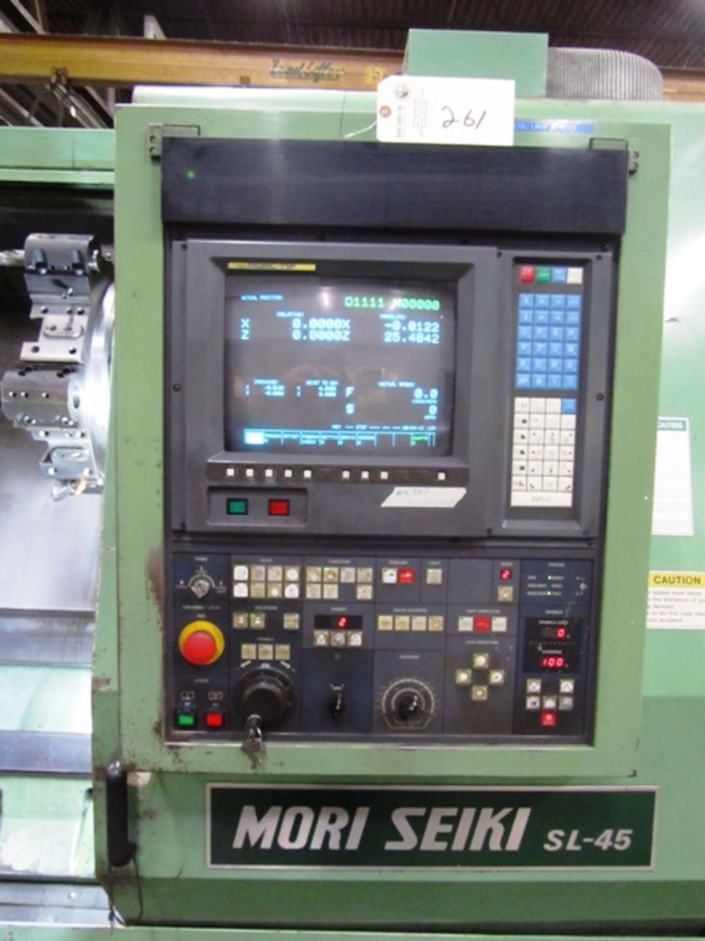 Mori Seiki SL-45B/1000 CNC Turning Center with 15'' 3-Jaw Chuck, 26.4'' Swing Over Bed, 46.5'' - Image 2 of 4