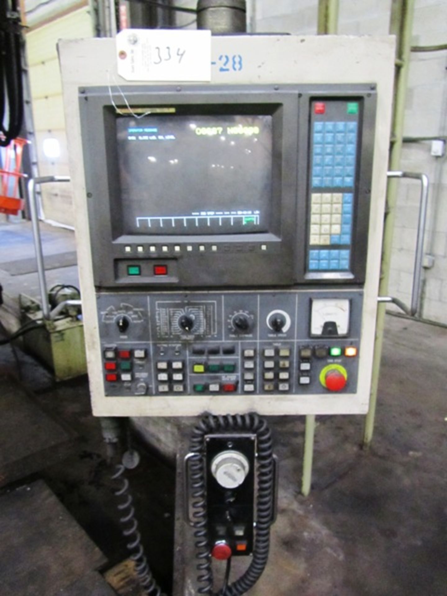 Toshiba TSS/30/55B CNC Vertical Boring Mill with Openside, 12-ATC, 118.11'' Table, 4-Jaw Chuck, - Image 2 of 7