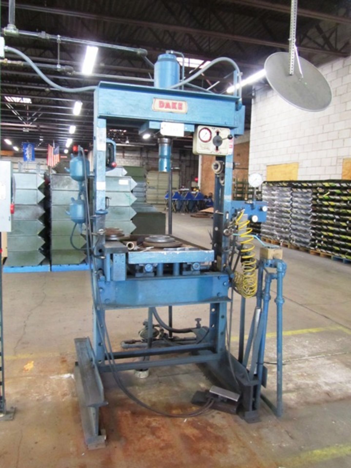 Dake Model 8-050 75 Ton H-Frame Press with 32'' Between Uprights, Sliding Table, sn:166064