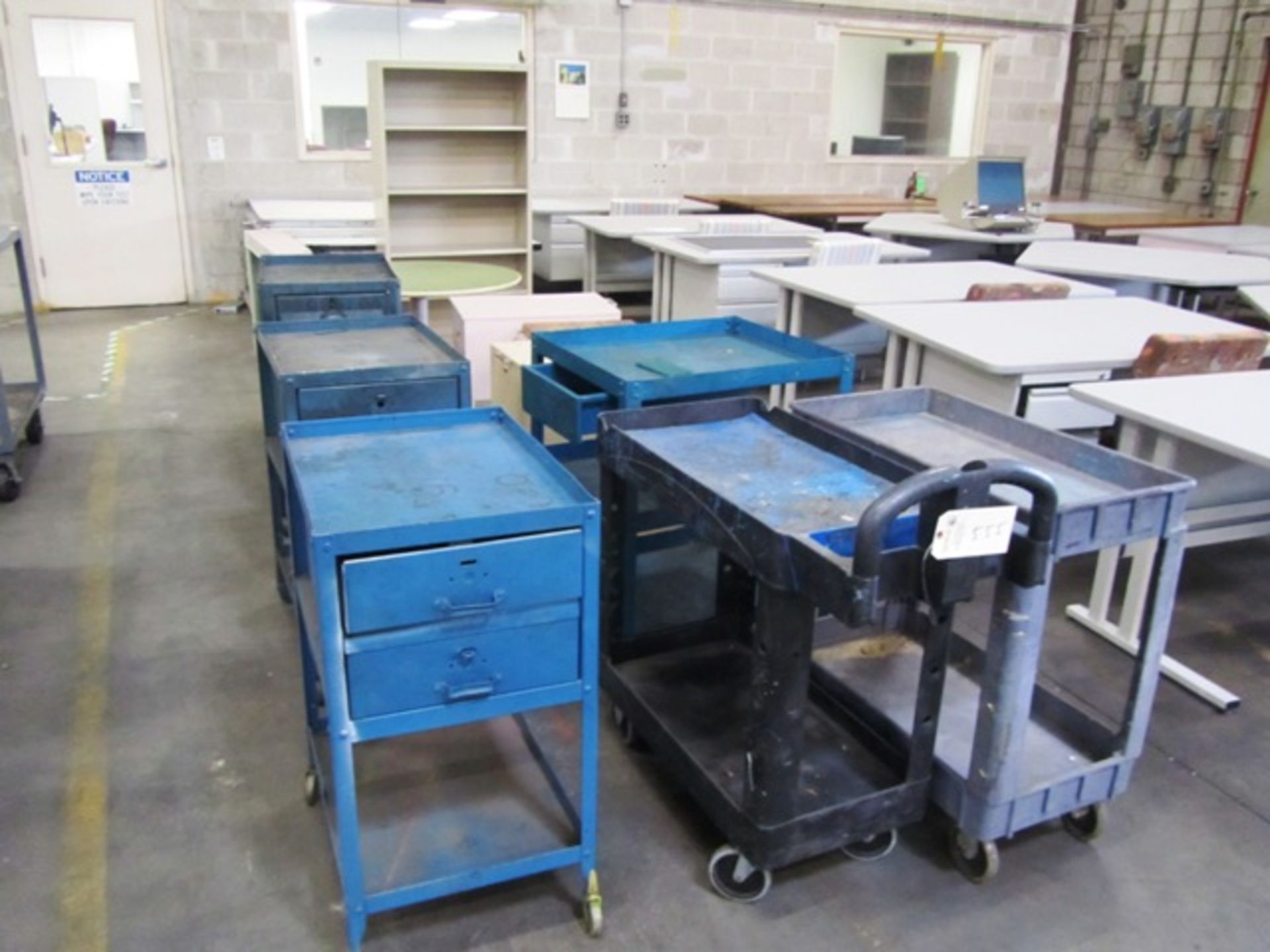 Assorted Rolling Carts & Office Partitions