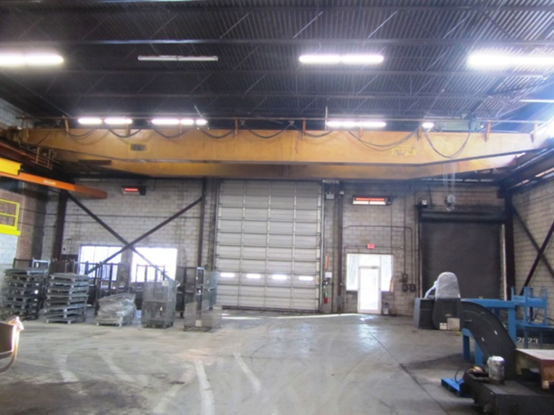 P & H 15 Ton x 68'4'' Span Double Girder Overhead Bridge Crane with 22' Lift, Pendant Control, (5)