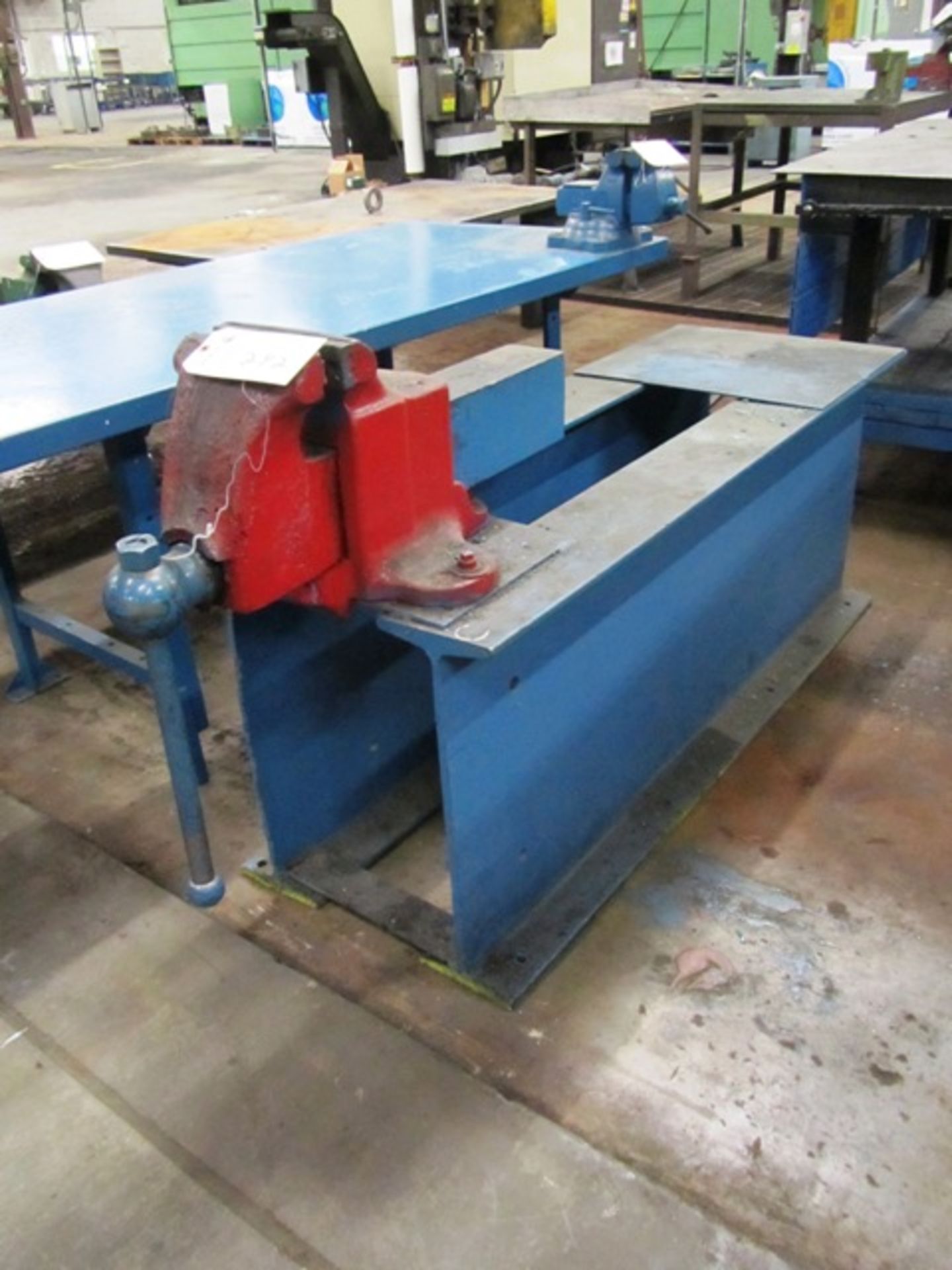 8'' Bench Vise on Steel Frame Table