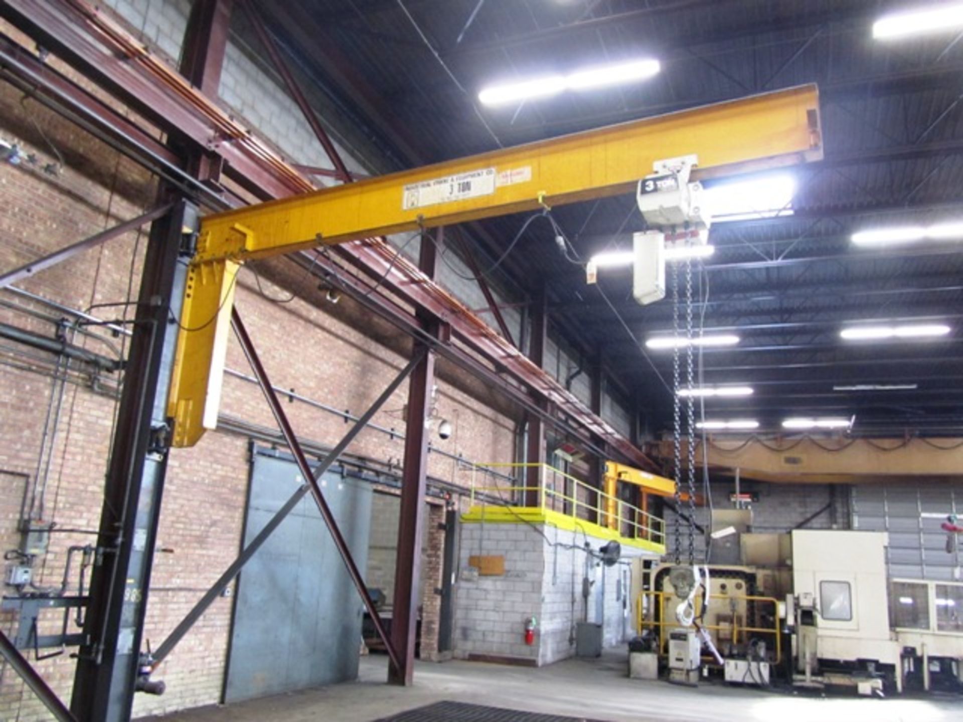 Industrial Crane 3 Ton Wall Mounted Jib Crane with Coffing 3 Ton Electric Hoist with Pendant
