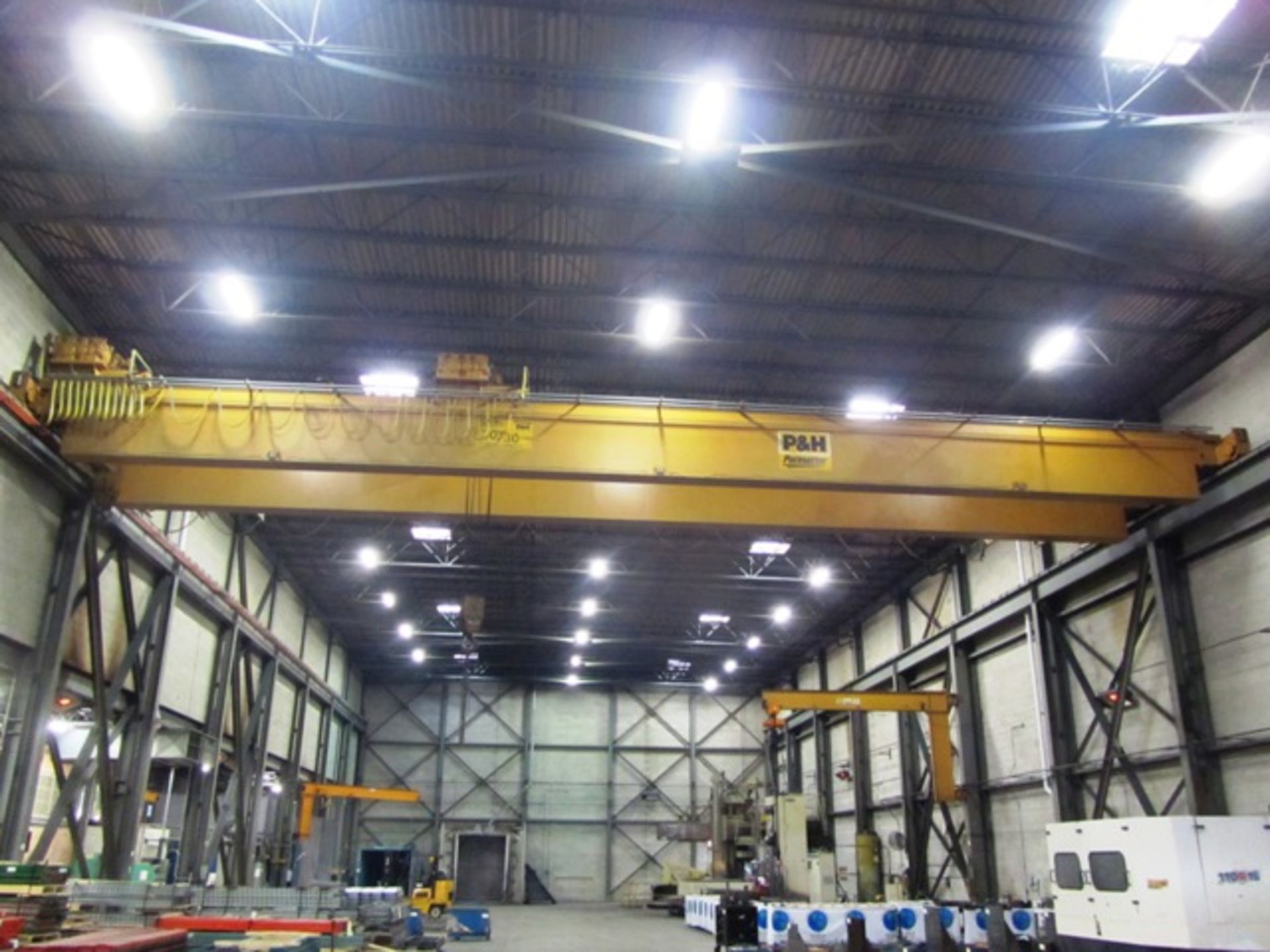 P & H 30/30 Ton x 78' Span Pacesetter Double Girder Overhead Bridge Crane with (2) 30 Ton Hoists,