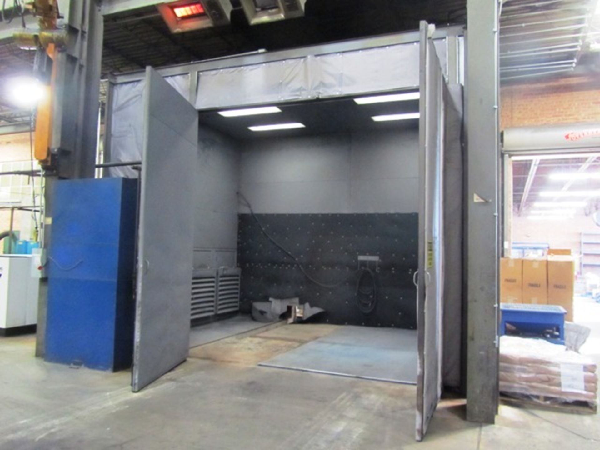 JBI 18'W x 14'D x 12'H Blast Booth with Exhaust, Lights, Start & Stop Push Button Control - Image 3 of 3