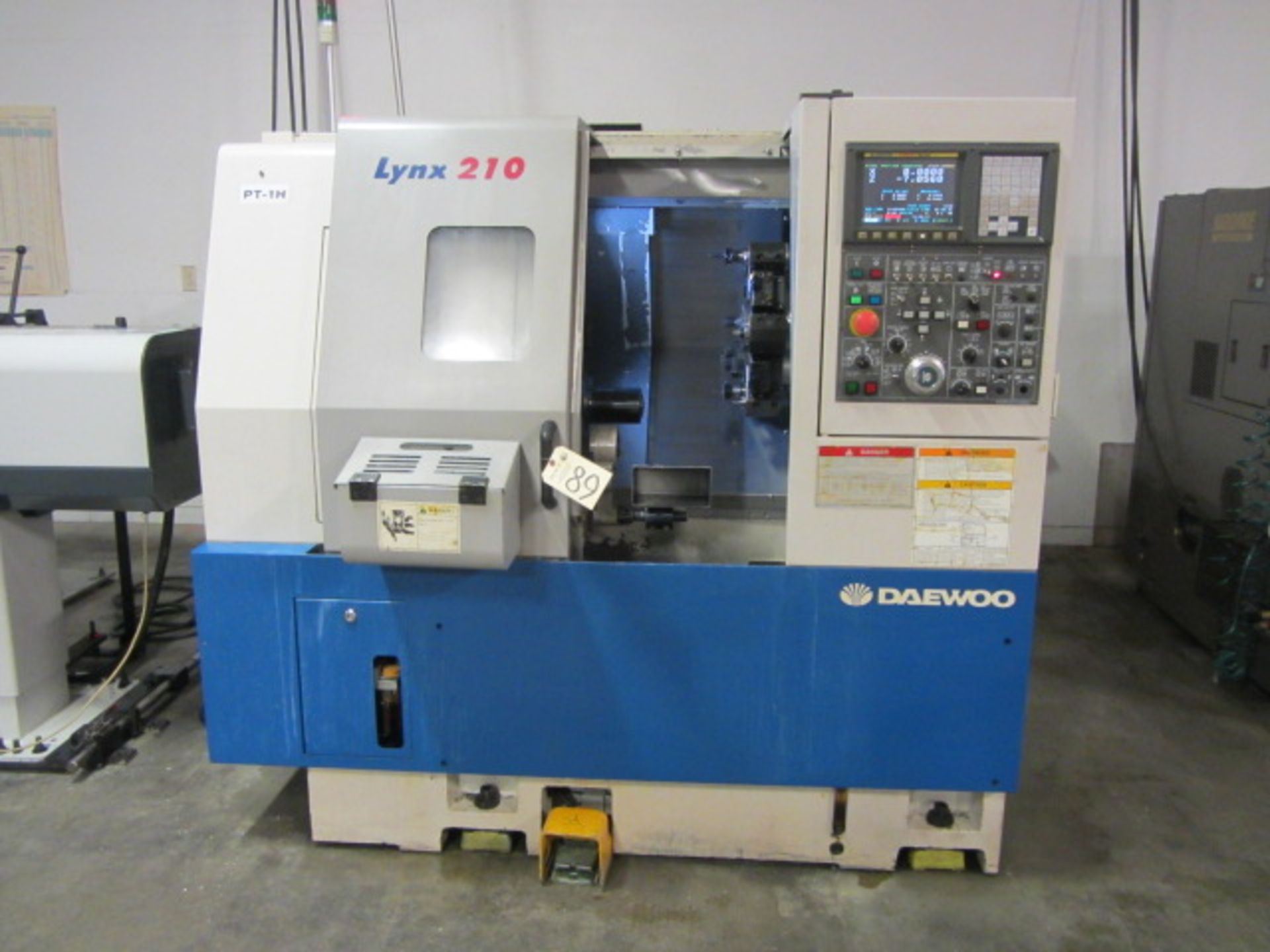 Daewoo Lynx 210A CNC Turning Center with 16C Collet Chuck, Parts Catcher, Fanuc i CNC Control, sn: