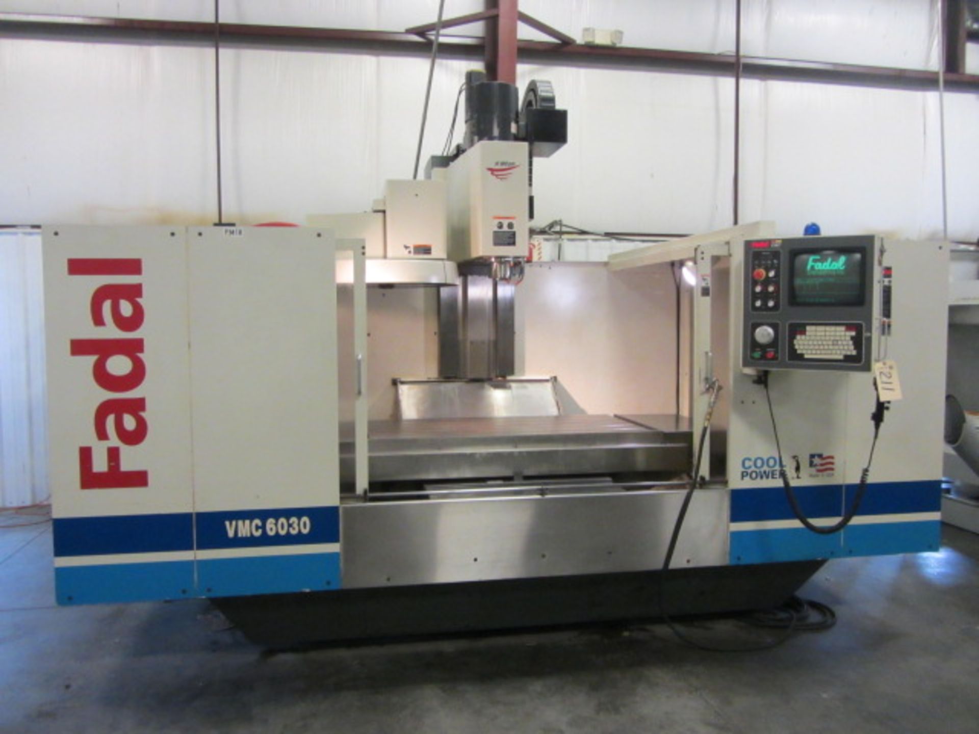 Fadal 6030 CNC Vertical Machining Center with 30'' x 57'' Table, #40 Taper Spindle Speeds to 10,