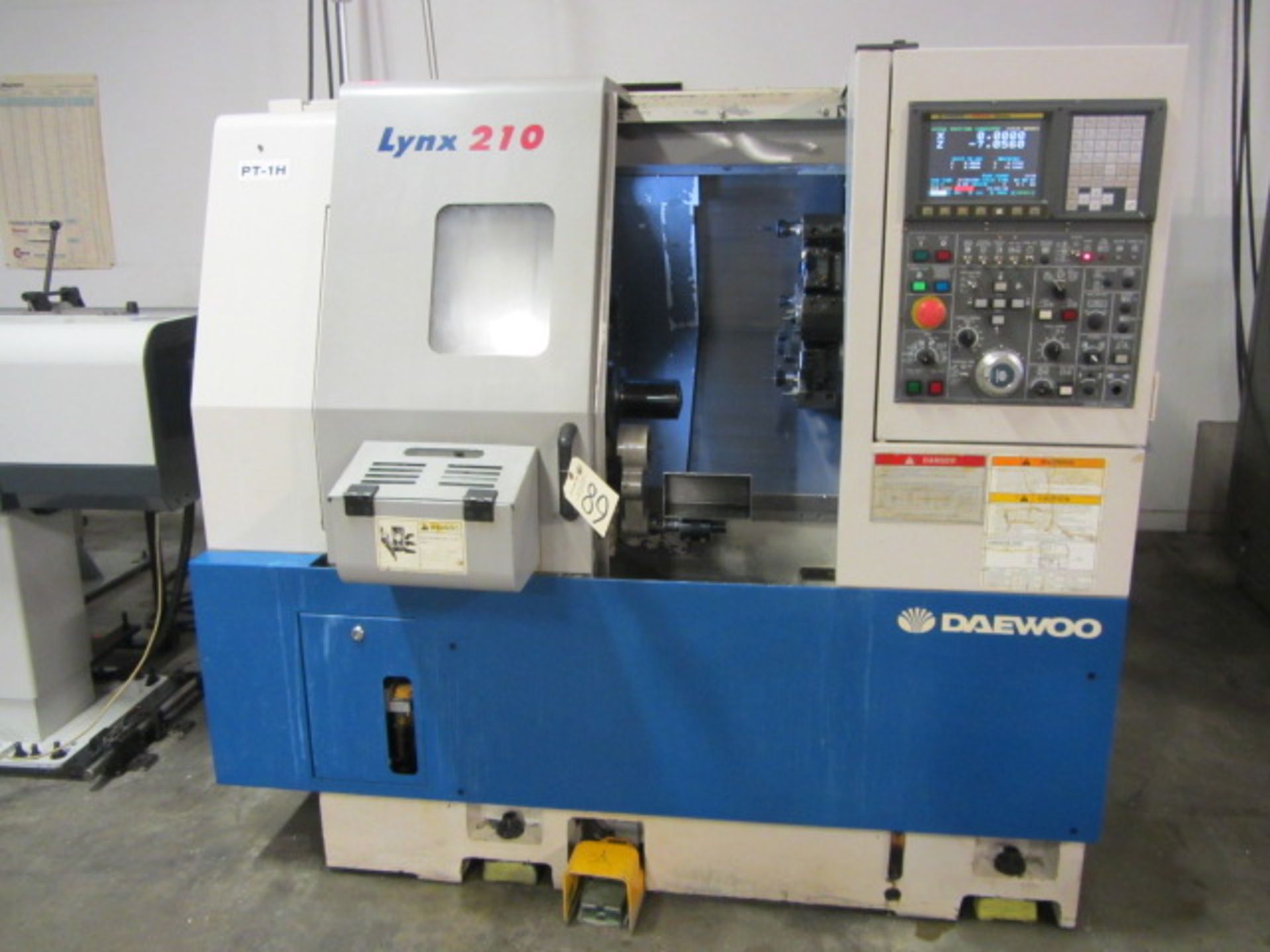 Daewoo Lynx 210A CNC Turning Center with 16C Collet Chuck, Parts Catcher, Fanuc i CNC Control, sn: - Image 2 of 7