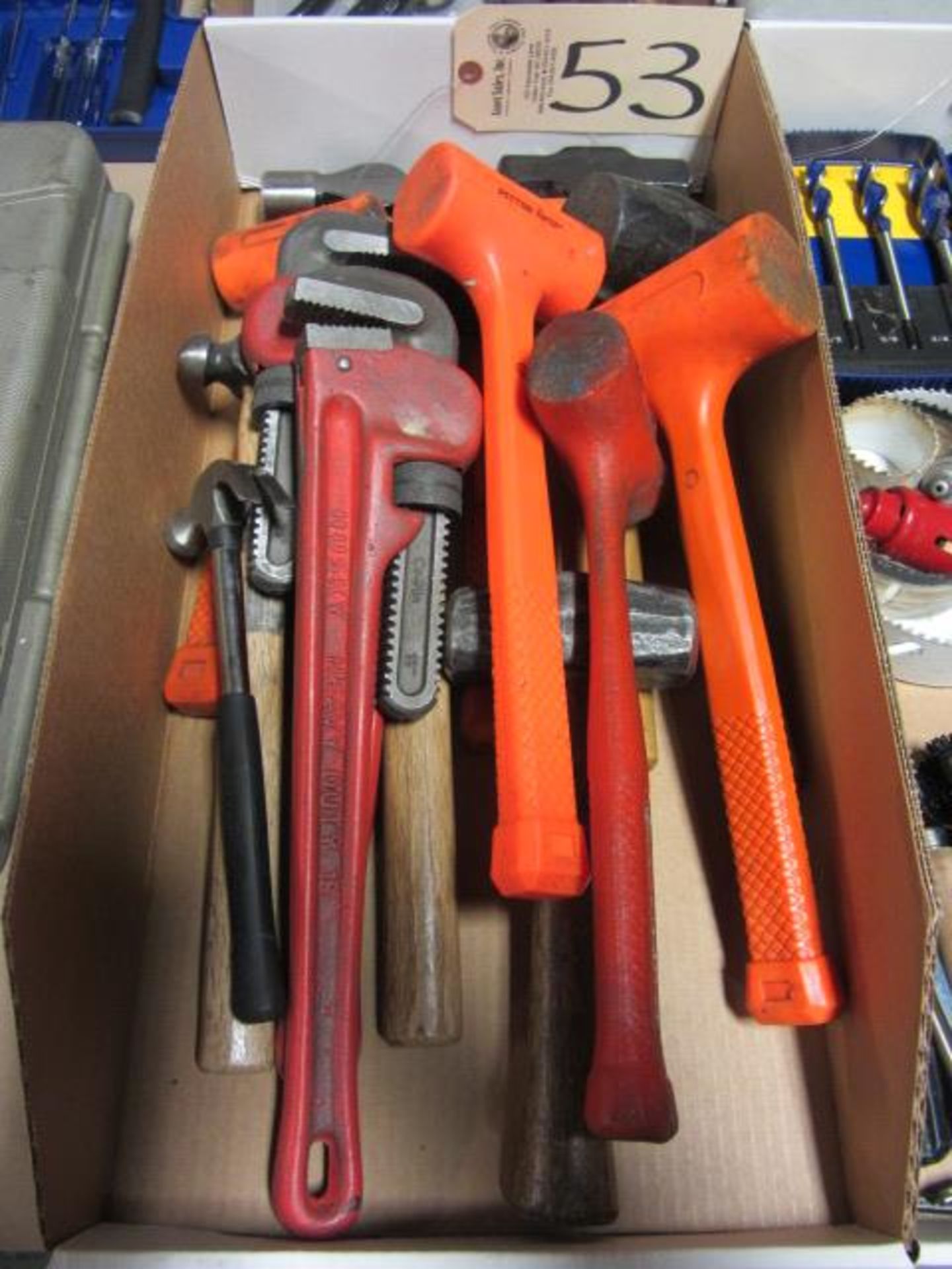 (2) Pipe Wrenches, Hammers