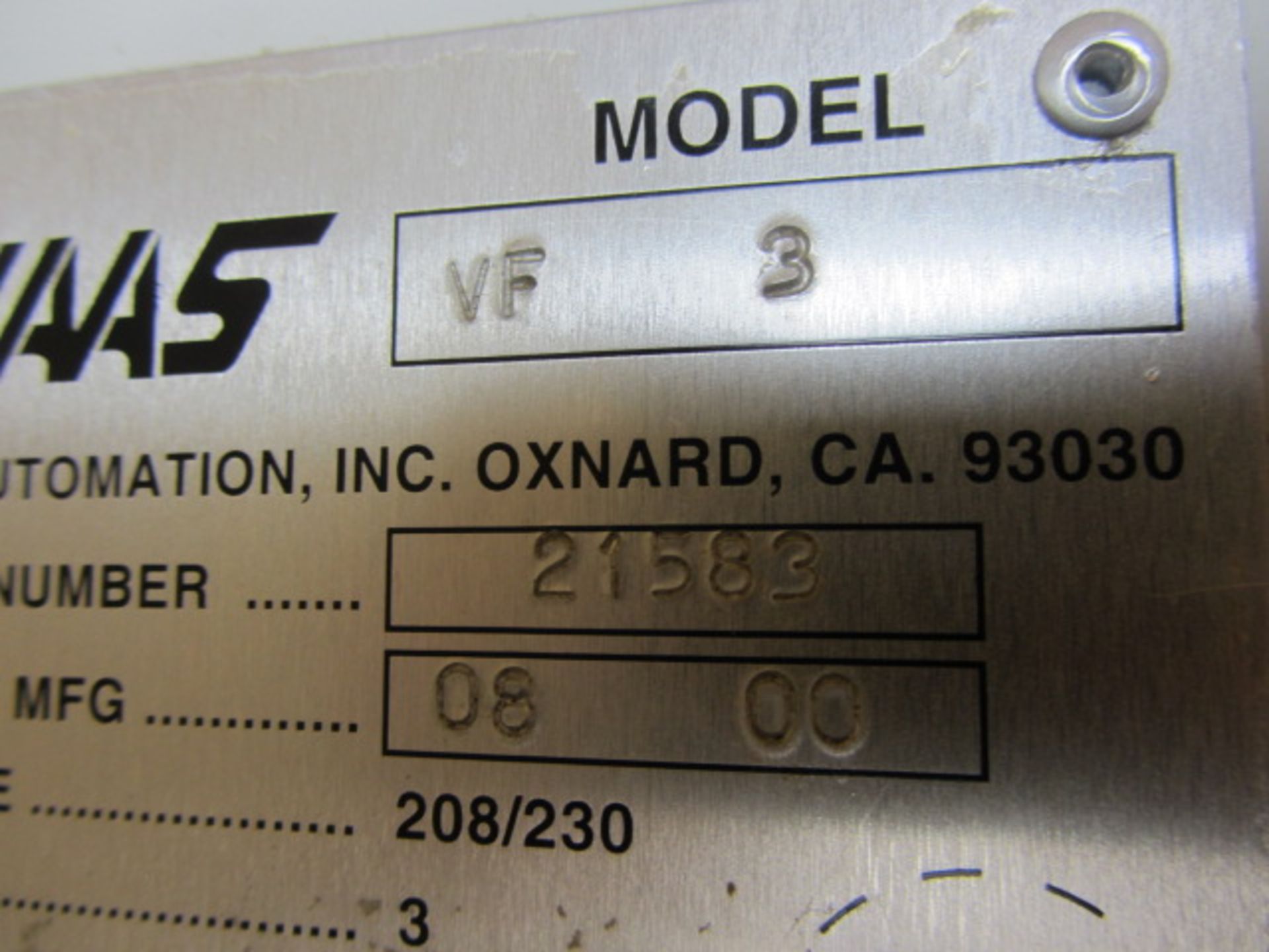 Haas VF3 4-Axis CNC Vertical Machining Center with Dual Pallet Changer, 16'' x 35'' Table, #40 Taper - Image 9 of 9