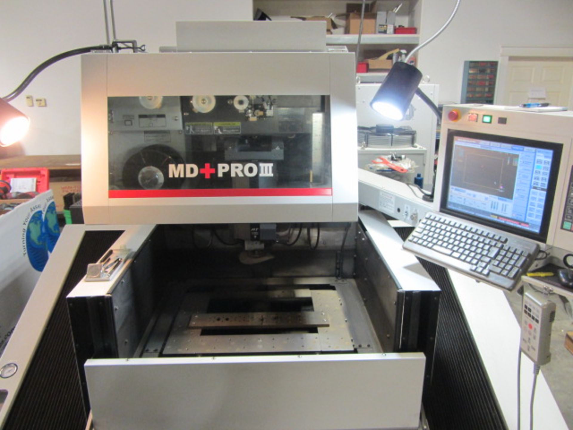 Mitsubishi MD PRO III CNC Wire EDM Machine with 16'' x 16'' x 8'' Travels, Auto-Threading, - Image 3 of 9