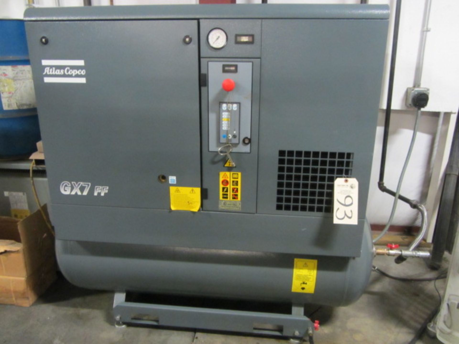Atlas Copco GX7 FF 10HP Rotary Screw Air Compressor with Holding Tank
