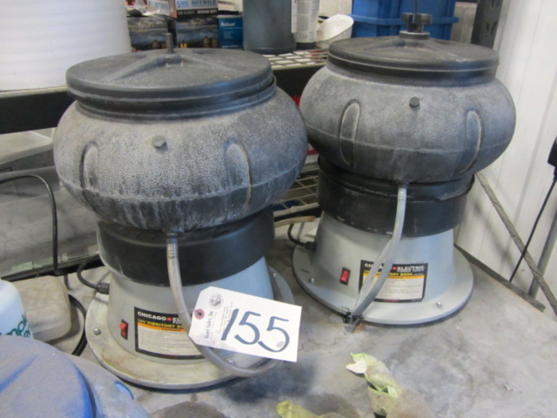 (2) Chicago Electric Vibratory Finishers