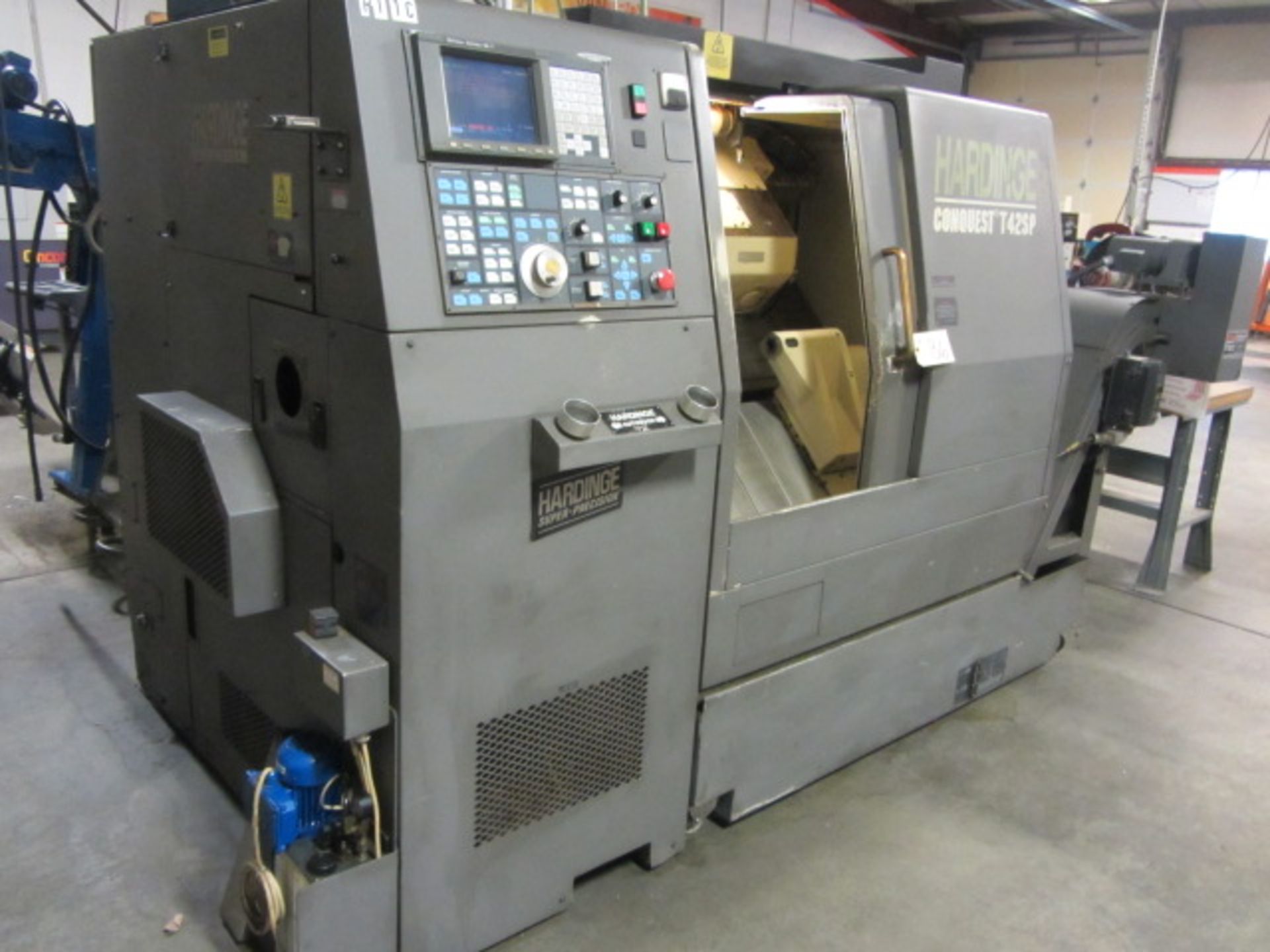 Hardinge Conquest T42SP CNC Turning Center with Built-In 16J Collet Chuck, 26'' Max Distance to - Image 6 of 8