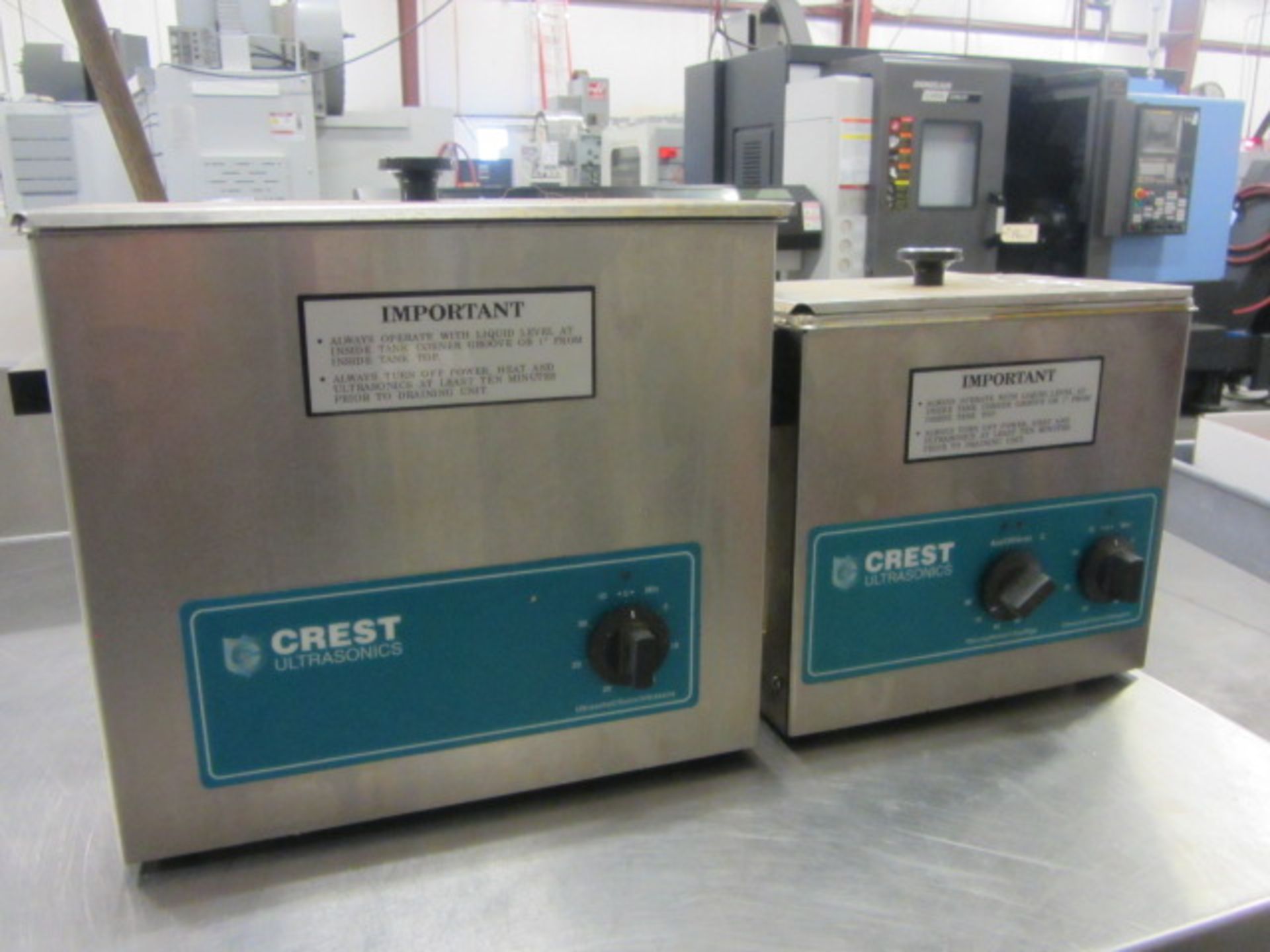 (2) Crest Ultrasonics Powersonic Cleaners, Models 50T & 230HT