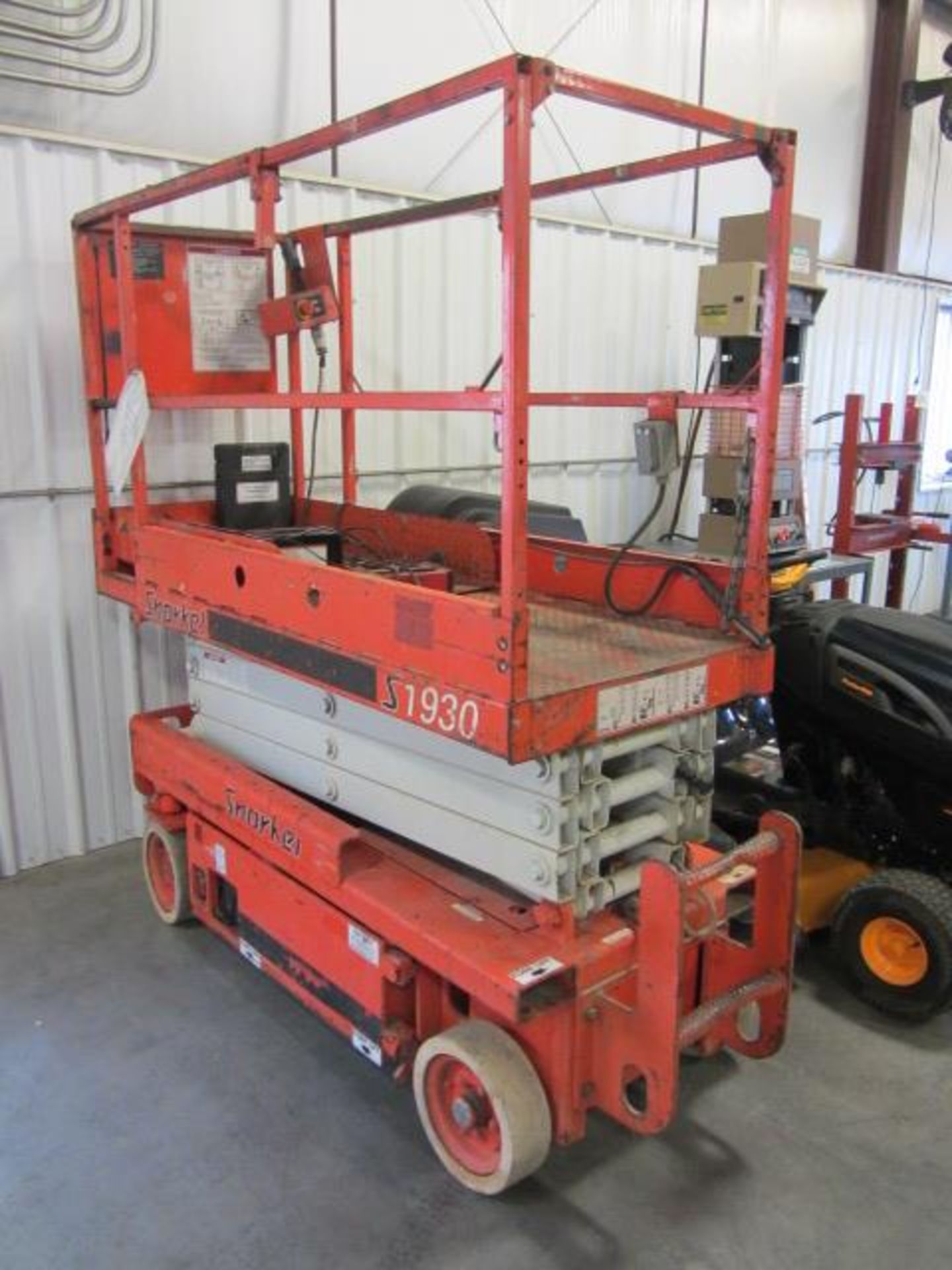 Snorkel S1930 Portable Electric Scissor Manlift with 24'' x 70'' Deck, 500lb Capacity, Lifts to