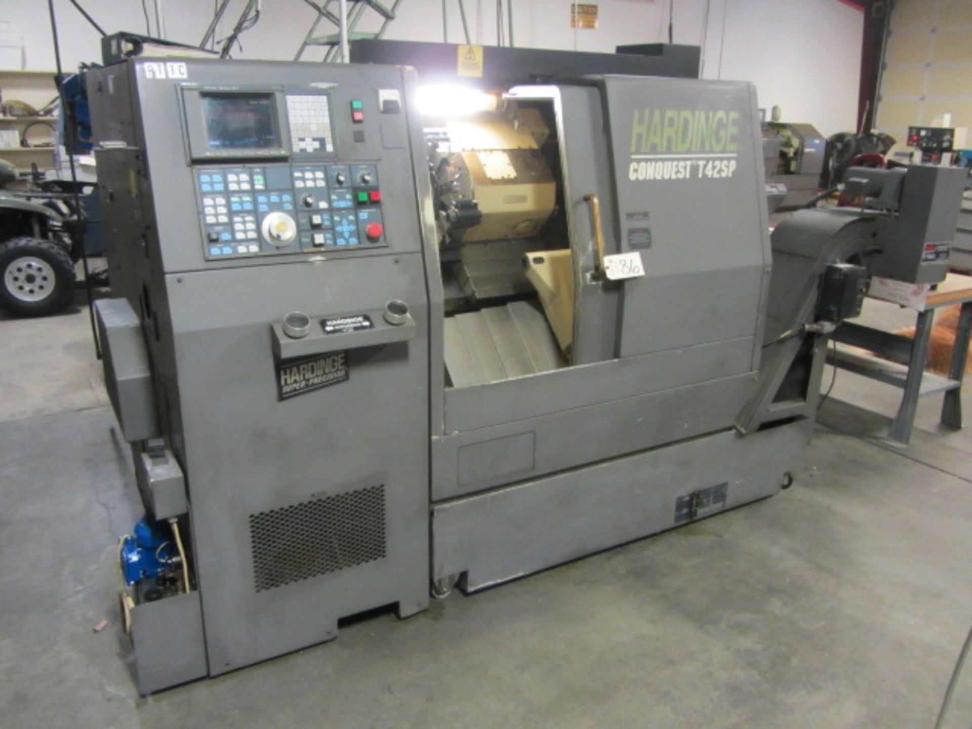 Hardinge Conquest T42SP CNC Turning Center with Built-In 16J Collet Chuck, 26'' Max Distance to - Image 2 of 8
