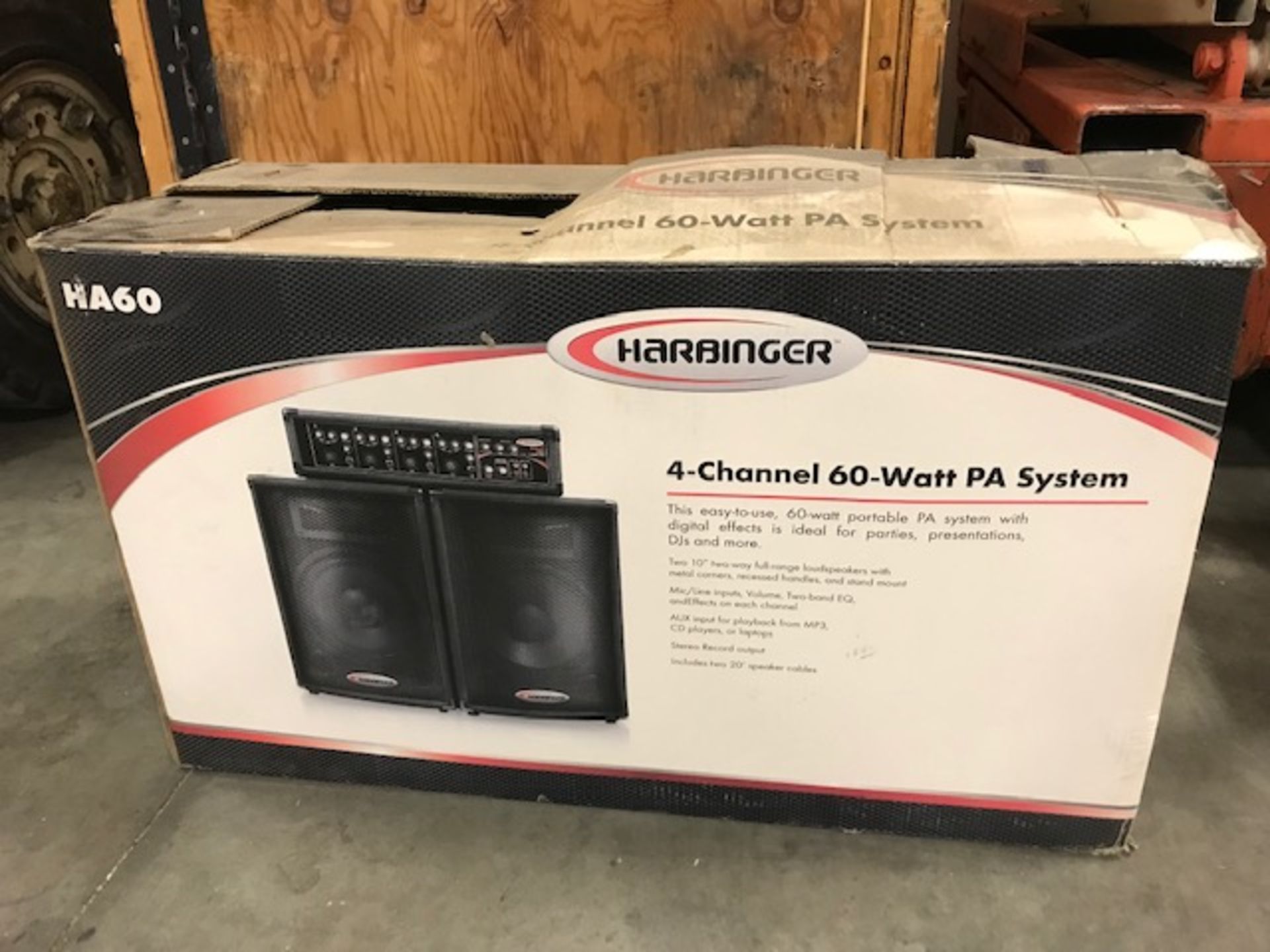 Harbinger 4-channel 60watt PA System