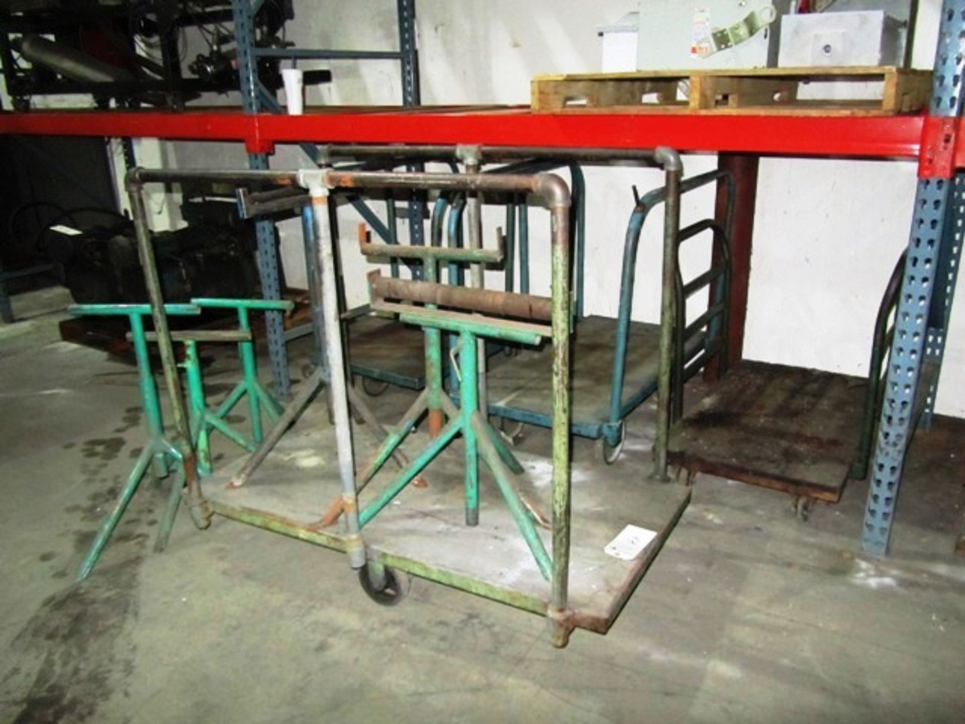 (4) Portable Platform Carts & Pipe Stands