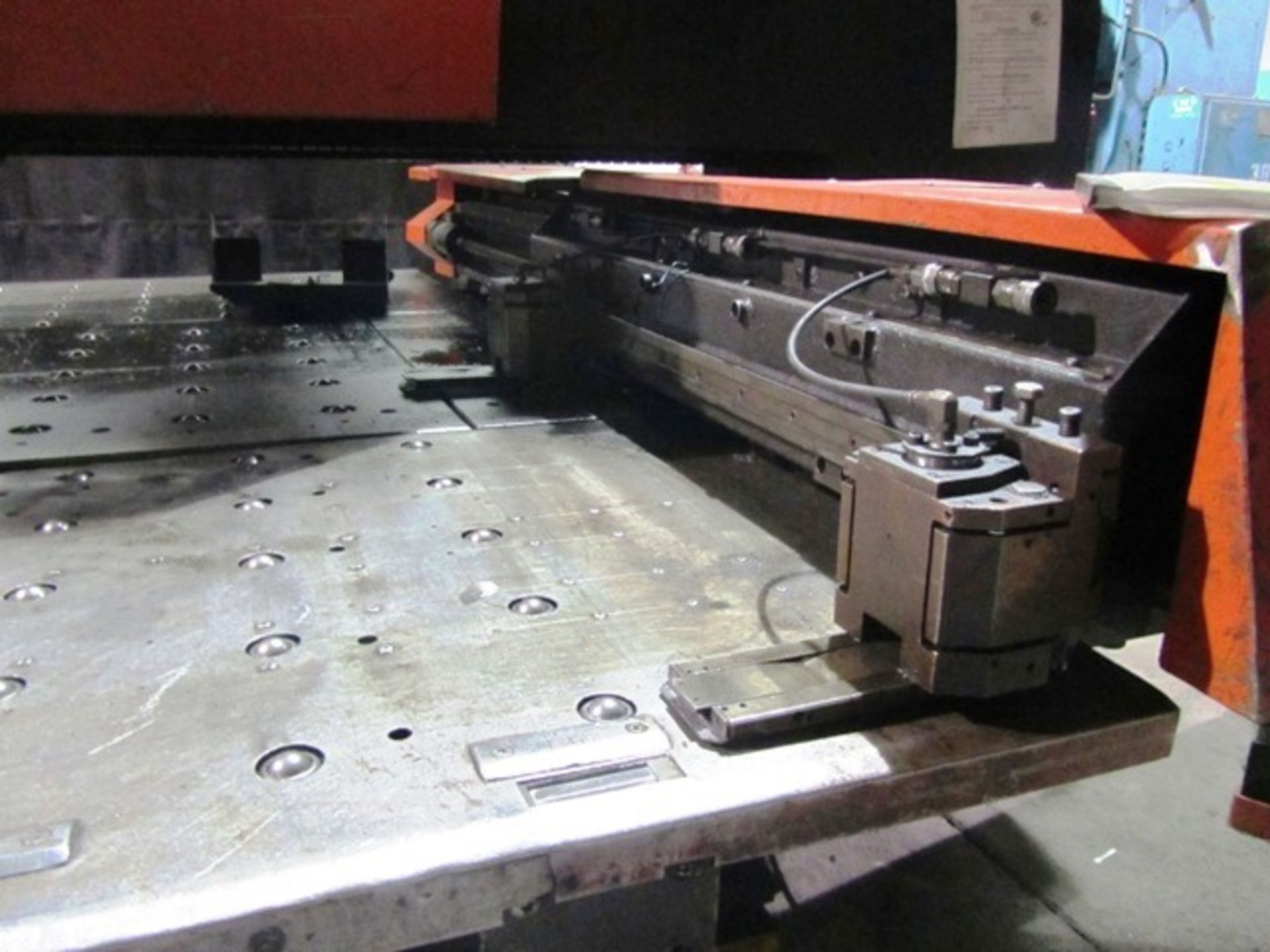 Amada Pega 345 30 Ton CNC Turret Punch with 58 Station Turret, 52'' x 104'' Ball Table, Auto - Image 5 of 6