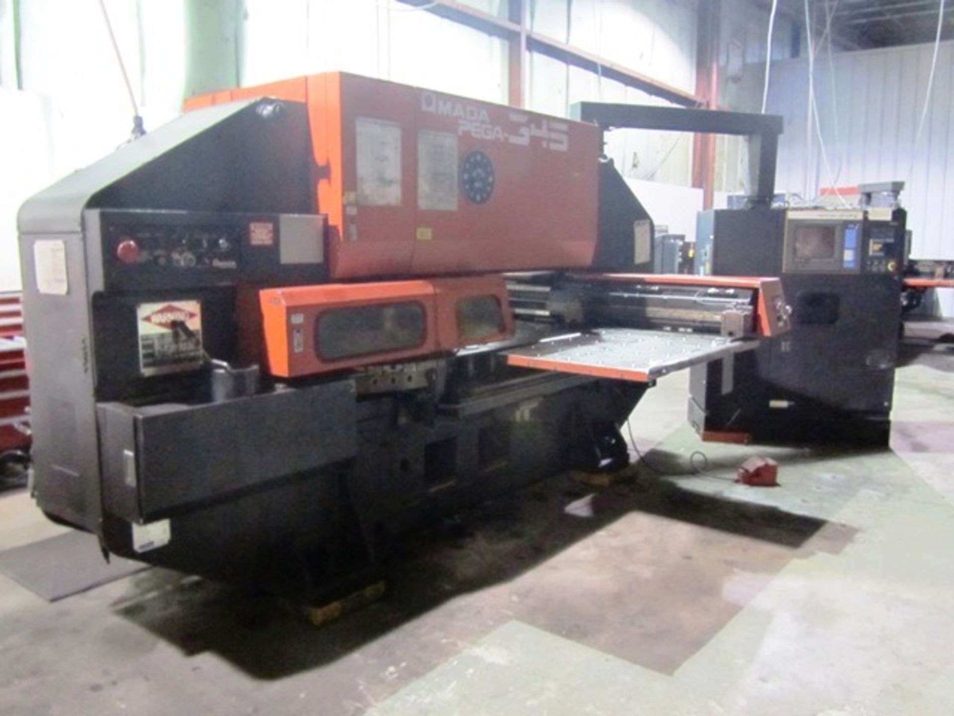 Amada Pega 345 30 Ton CNC Turret Punch with 58 Station Turret, 52'' x 104'' Ball Table, Auto - Image 4 of 6