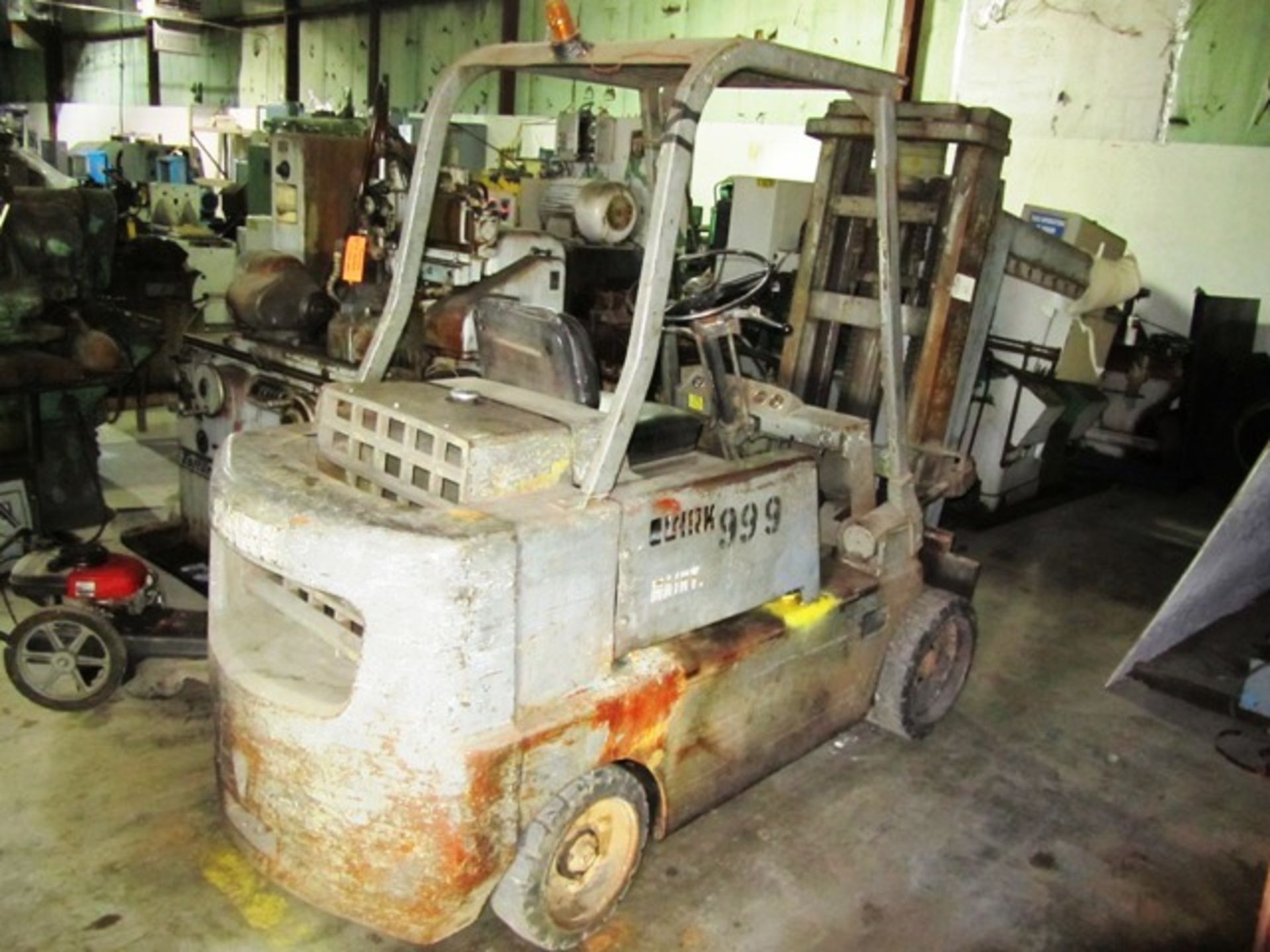 Clark Approx. 5,000lb Capacity Propane Forklift with Solid Tires, Forklift Boom Attachment - Image 2 of 2