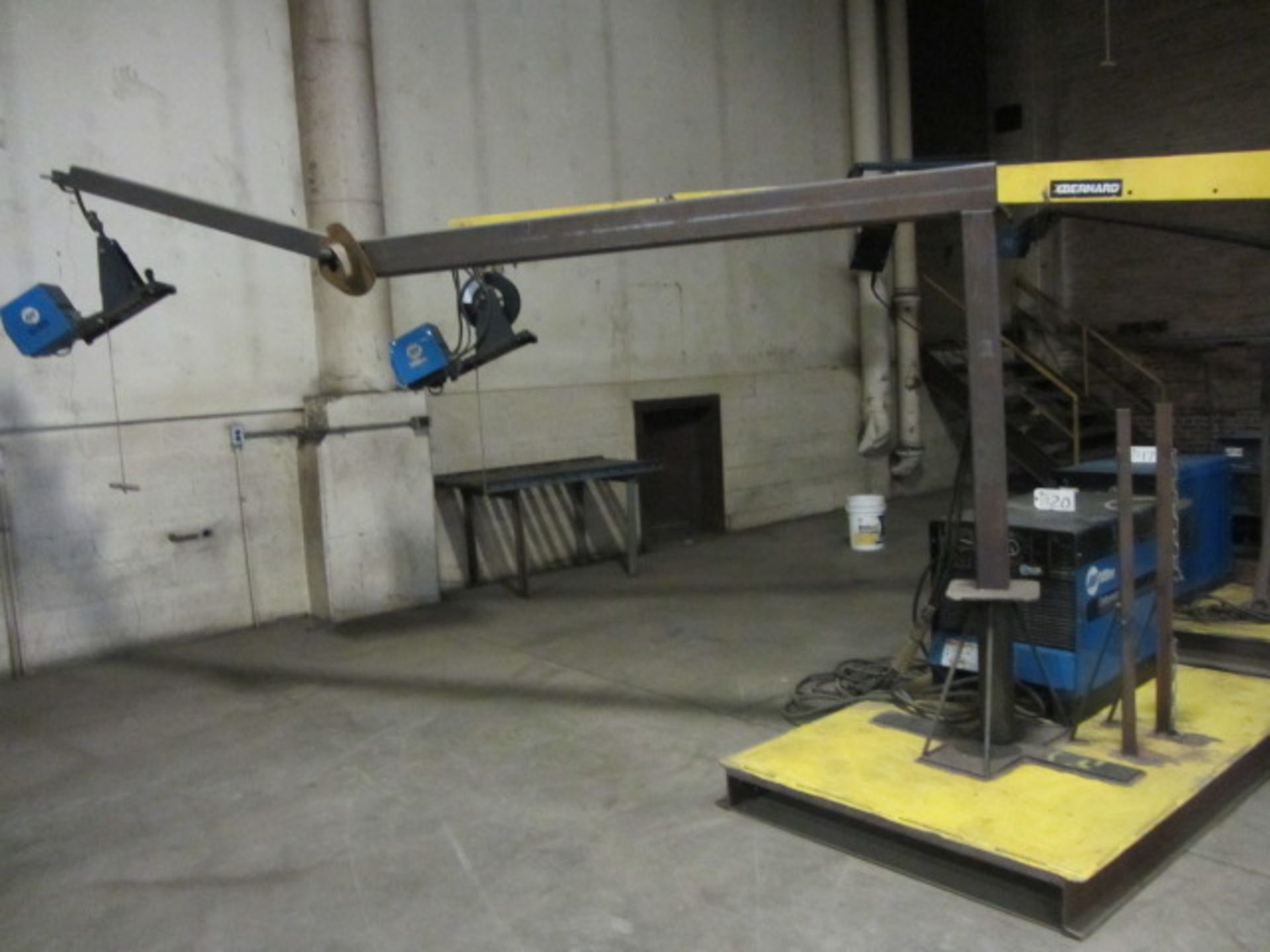 Miller Deltaweld 451 Welder with Boom, Wire Feeder, Platform, sn:KA894742 - Image 4 of 4