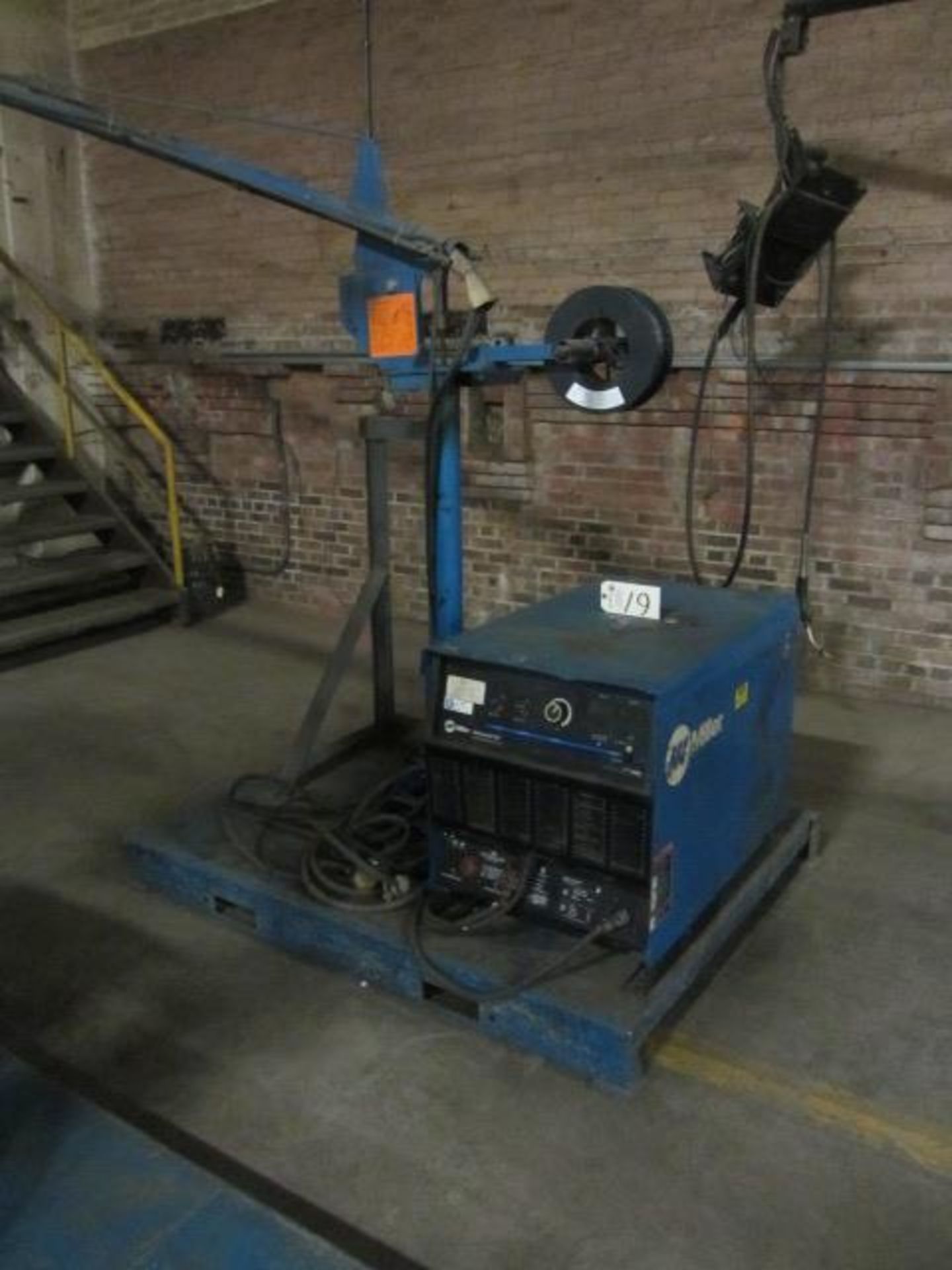 Miller Deltaweld 452 Welder with Bernard Extend Reach Booms, Wire Feed, Platform, sn:LB158036 - Image 3 of 4