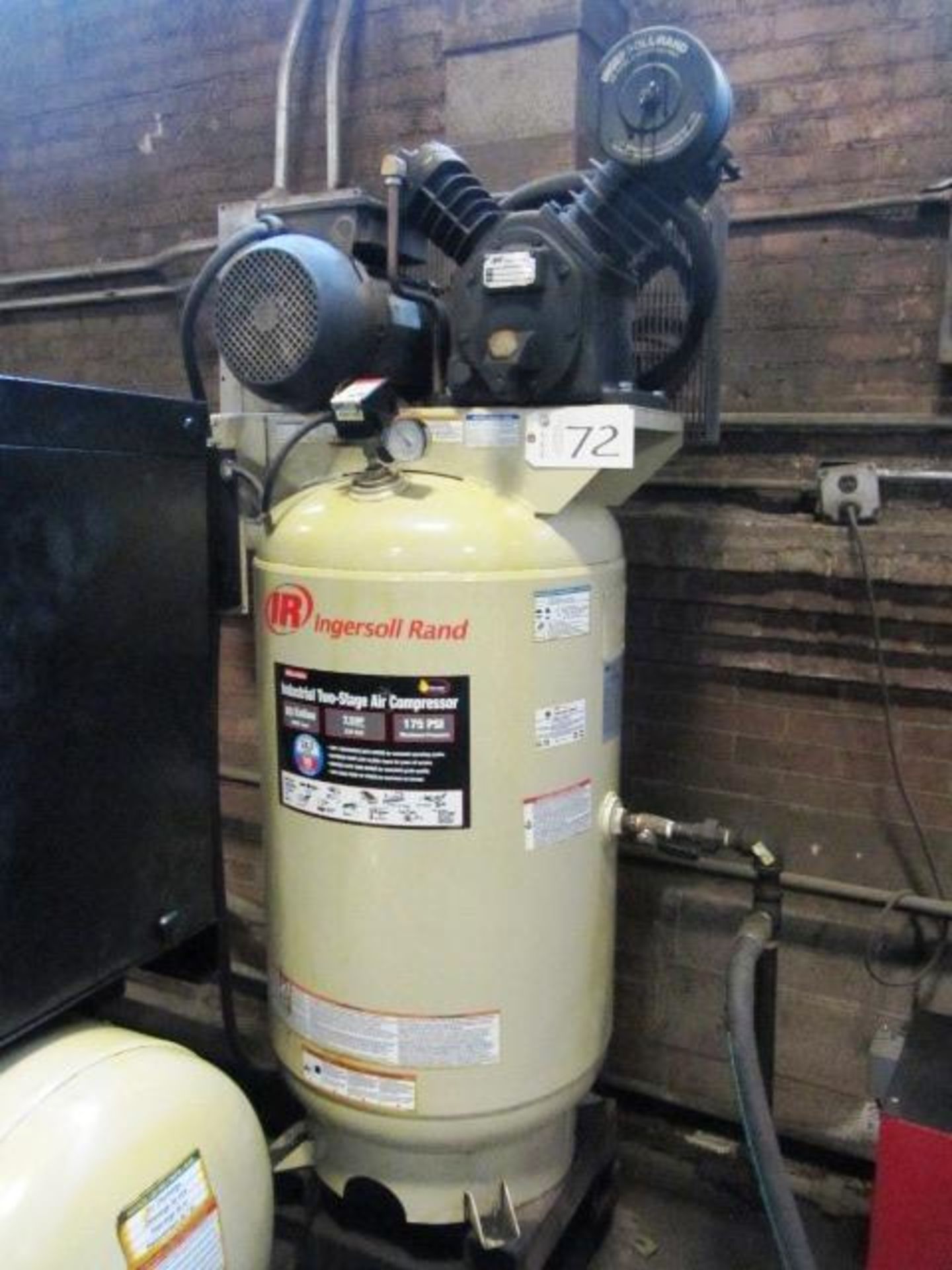 Ingersoll Rand Model 2475N7.5TSC 7.5 HP Reciprocating Vertical Air Compressor with 175 PSI, sn: