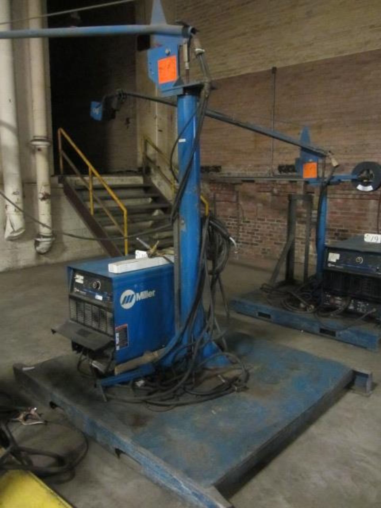 Miller Deltaweld 452 Welder with Bernard Extend Reach Booms, Wire Feed, Platform, sn:LB195043 - Image 4 of 4