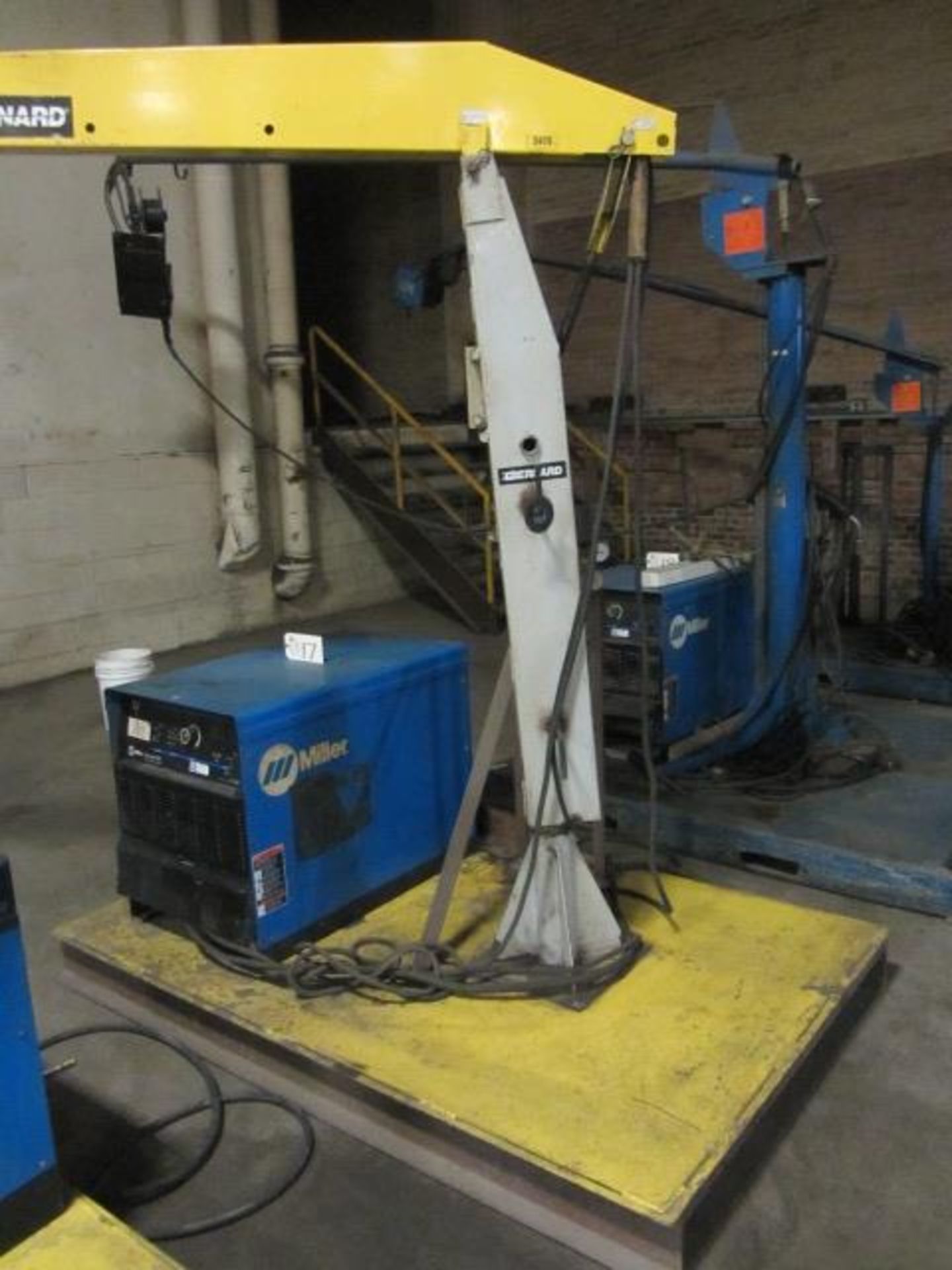 Miller Deltaweld 452 Welder with Bernard Extend Reach Booms, Wire Feed, Platform, sn:LB118527 - Image 4 of 4