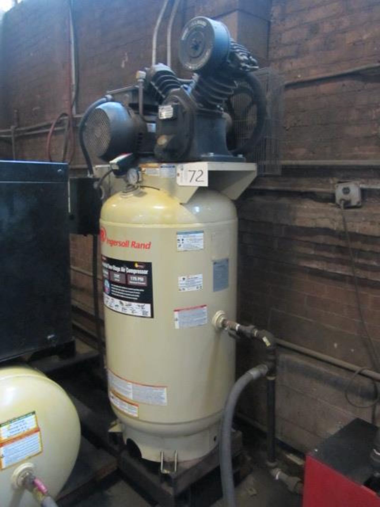 Ingersoll Rand Model 2475N7.5TSC 7.5 HP Reciprocating Vertical Air Compressor with 175 PSI, sn: - Image 3 of 5