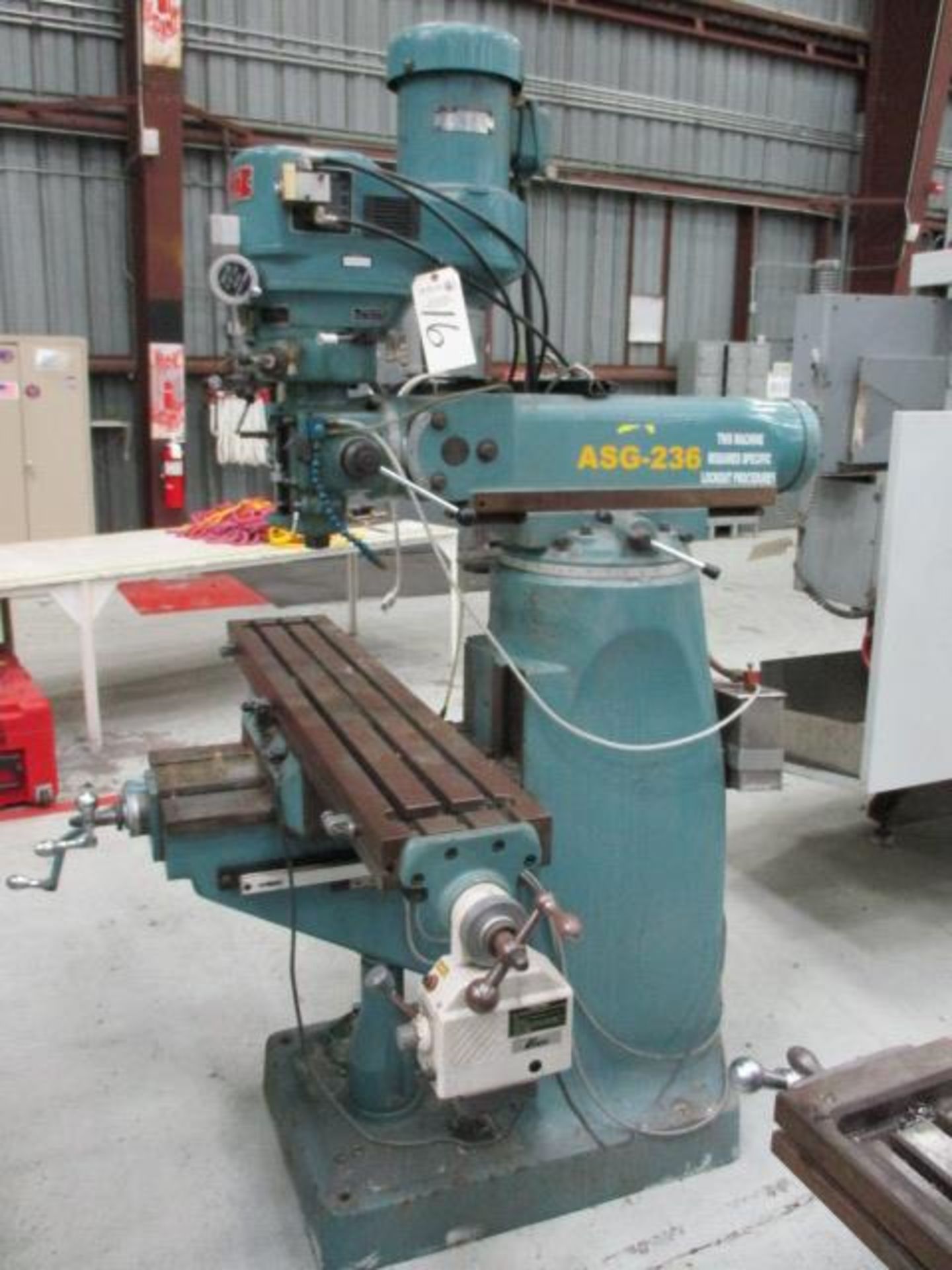 Enco Variable Speed Vertical Milling Machine with R-8 Spindle Speeds to 4,200 RPM, 9'' x 48'' - Image 7 of 8