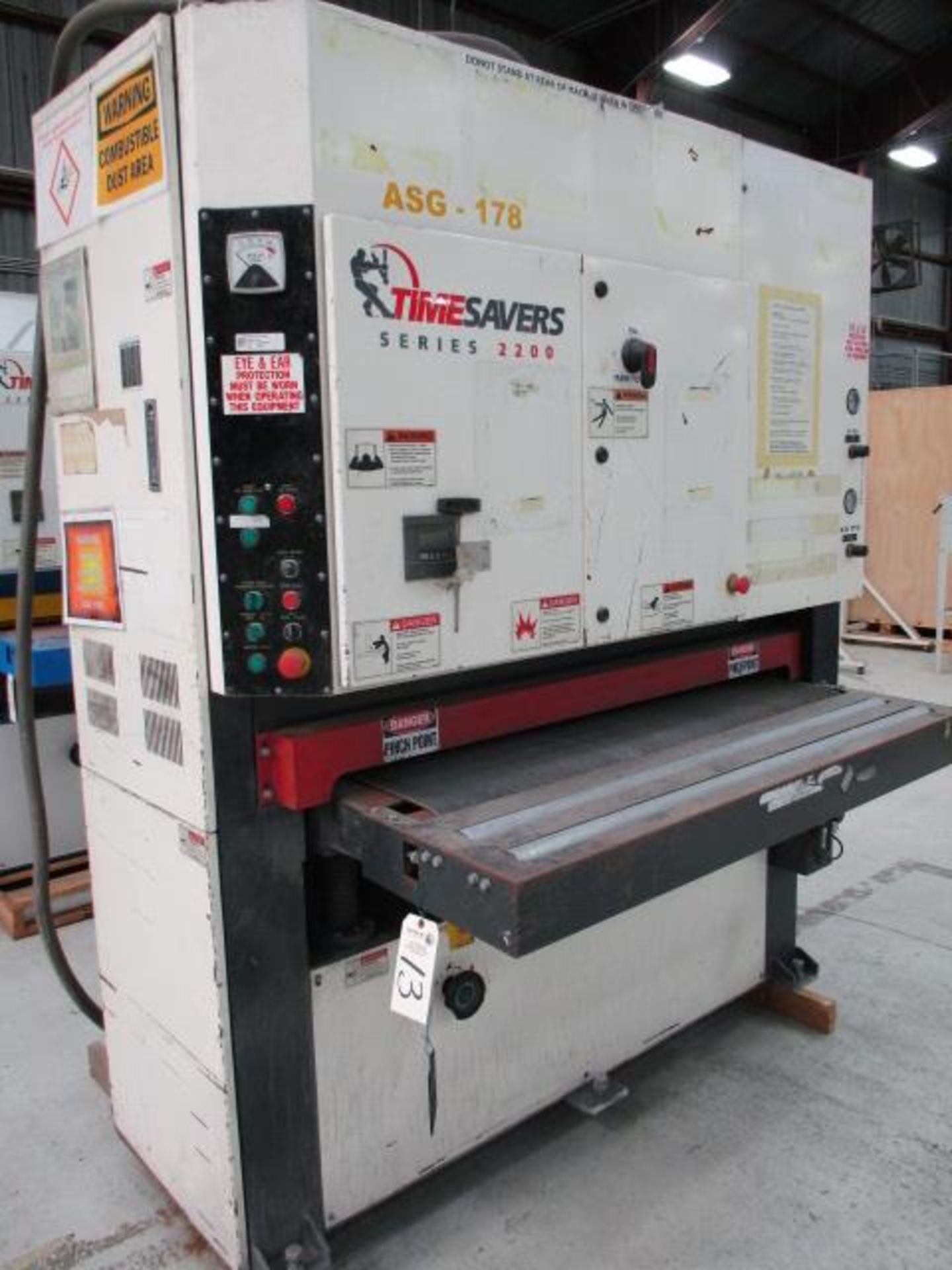 Timesaver 50'' Series 2200 Metal Sander with Variable Belt Speed, Adjustable Thickness, sn:30286, - Image 5 of 6