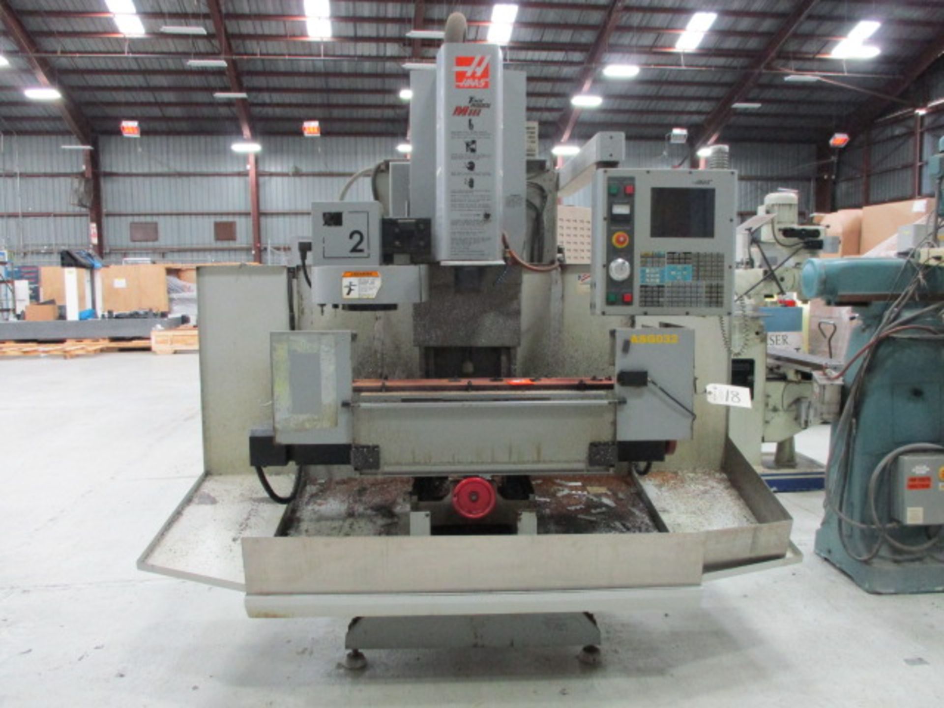 Haas TM2 3-Axis CNC Toolroom Machining Center / Mill with #40 Taper Spindles Speed to Approx. 6,