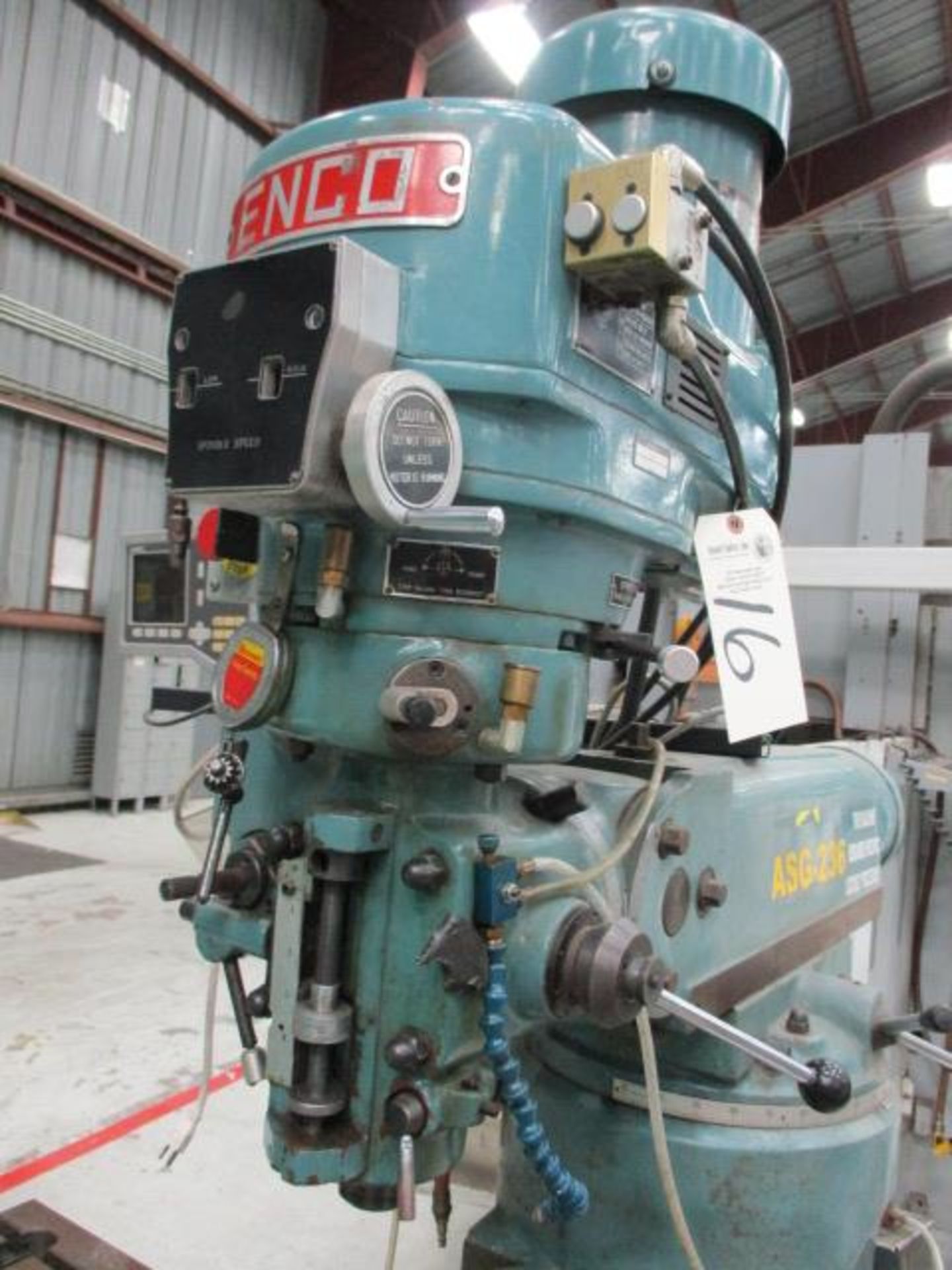 Enco Variable Speed Vertical Milling Machine with R-8 Spindle Speeds to 4,200 RPM, 9'' x 48'' - Image 2 of 8