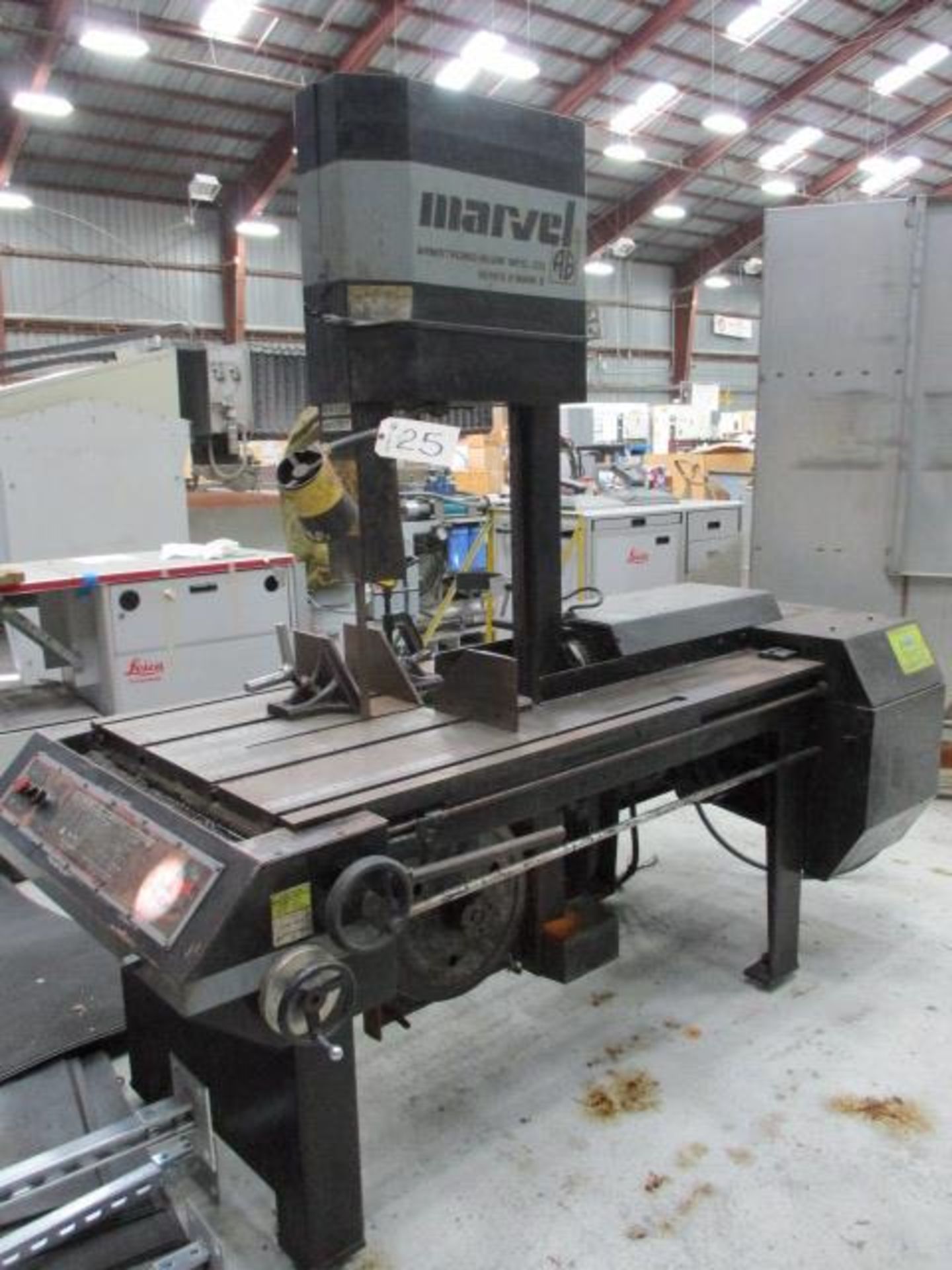 Marvel Series 8-Mark-II Tilt-Frame Vertical Bandsaw with Manual Infeed / Tilt, Work Light, Vise, - Image 4 of 7