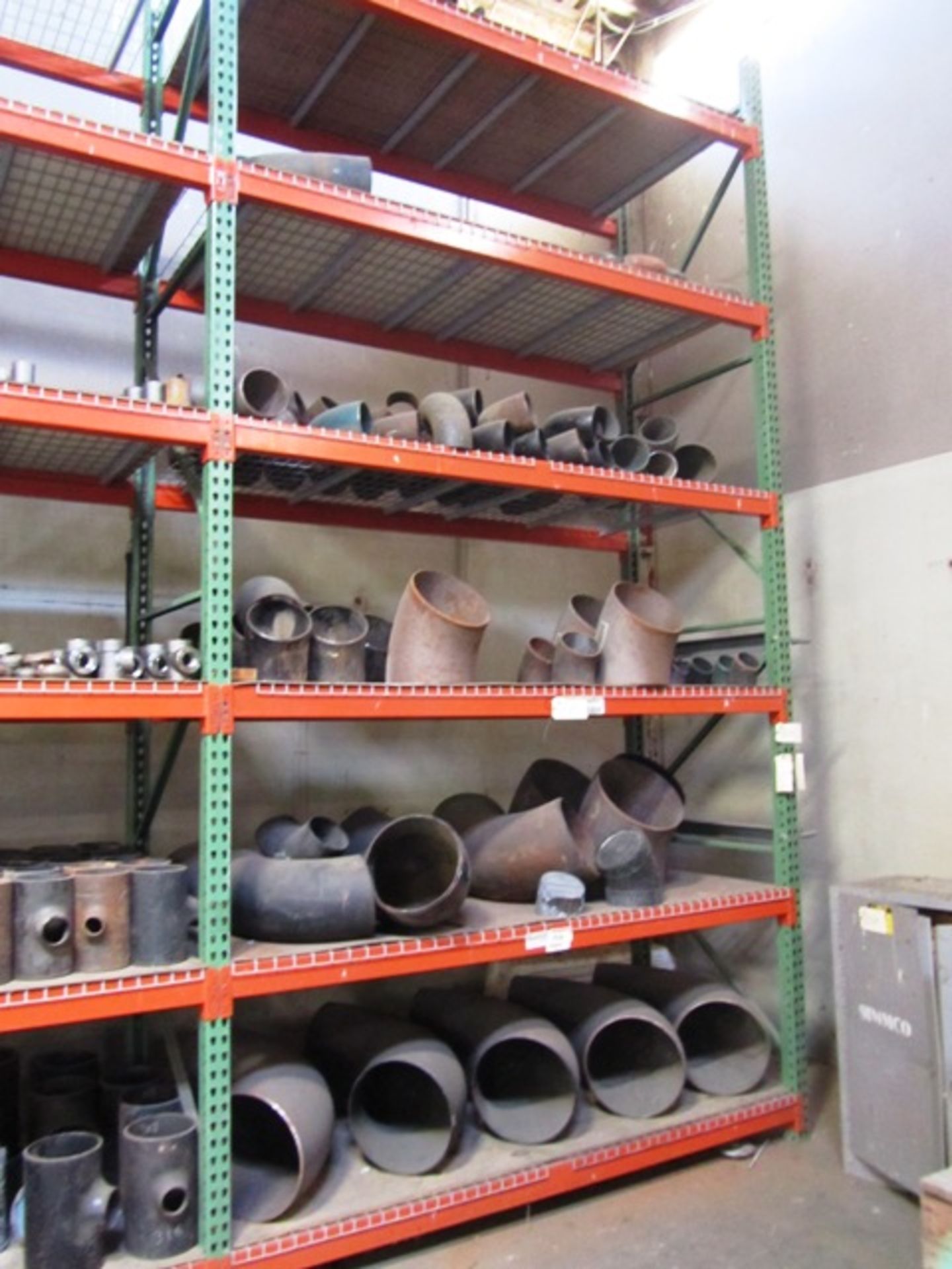 Contents of 6 Vertical Sections Pallet Racking consisting of Metal Elbows