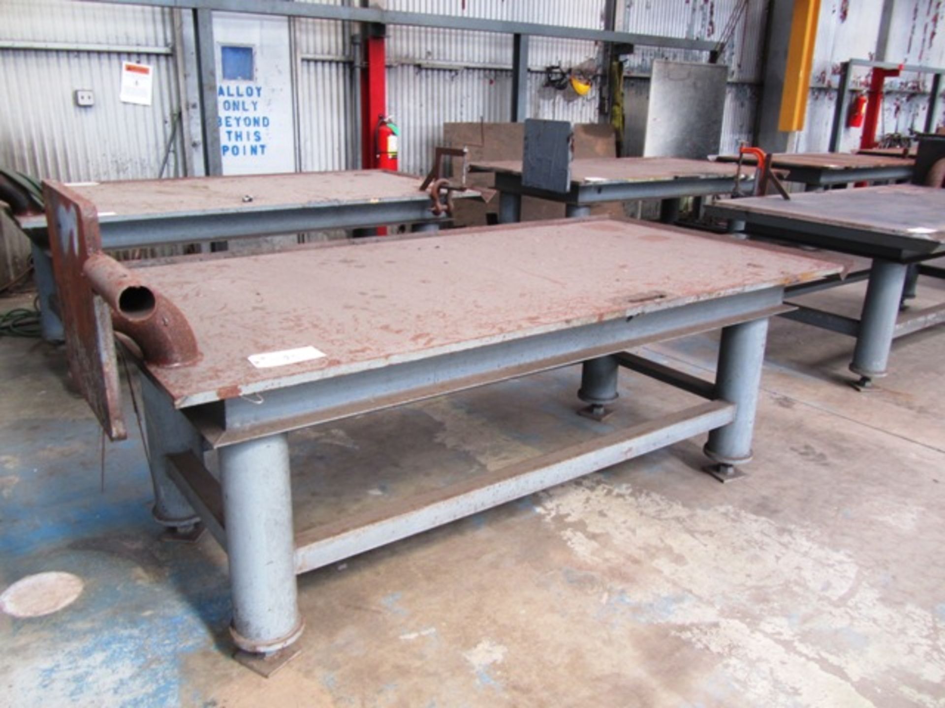 54'' x 102'' x 1'' Steel Weld Table