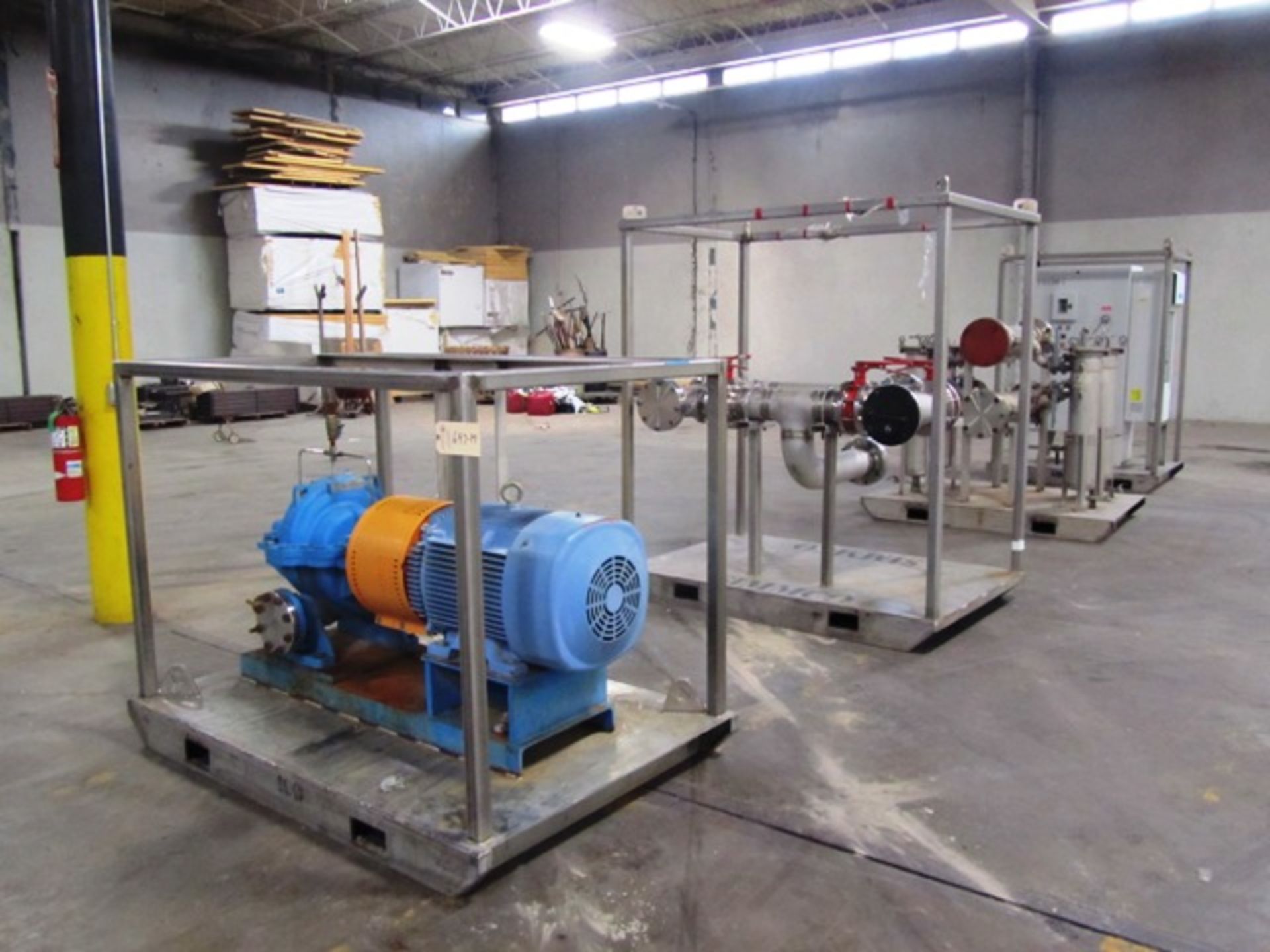 Oil / Water Bypass Pumping System consisting of 75 HP Motor, (2) Splitter Valve Units, Pfannenberg