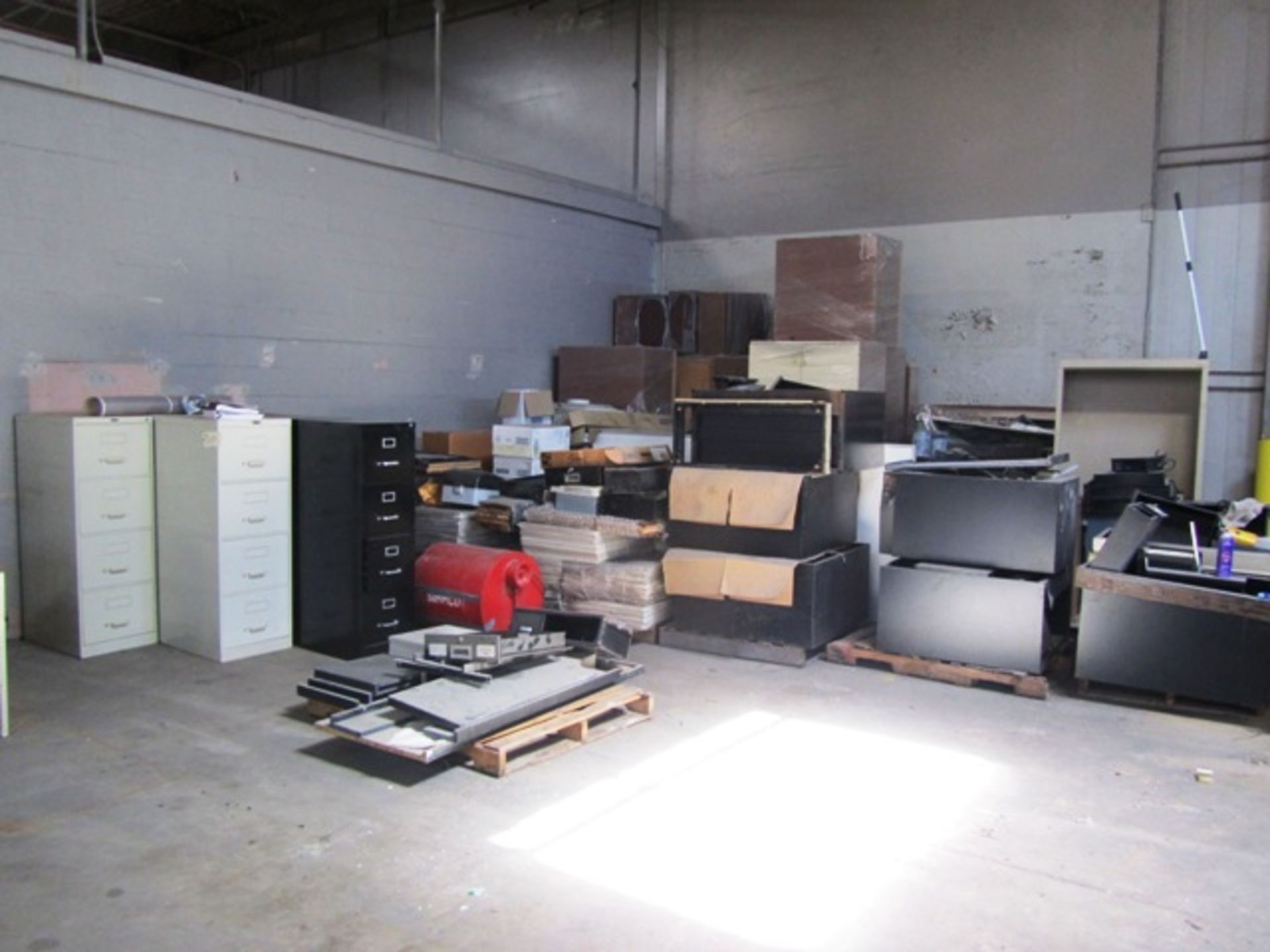 Cabinets & Desks & Steel-(in the corners of the building)