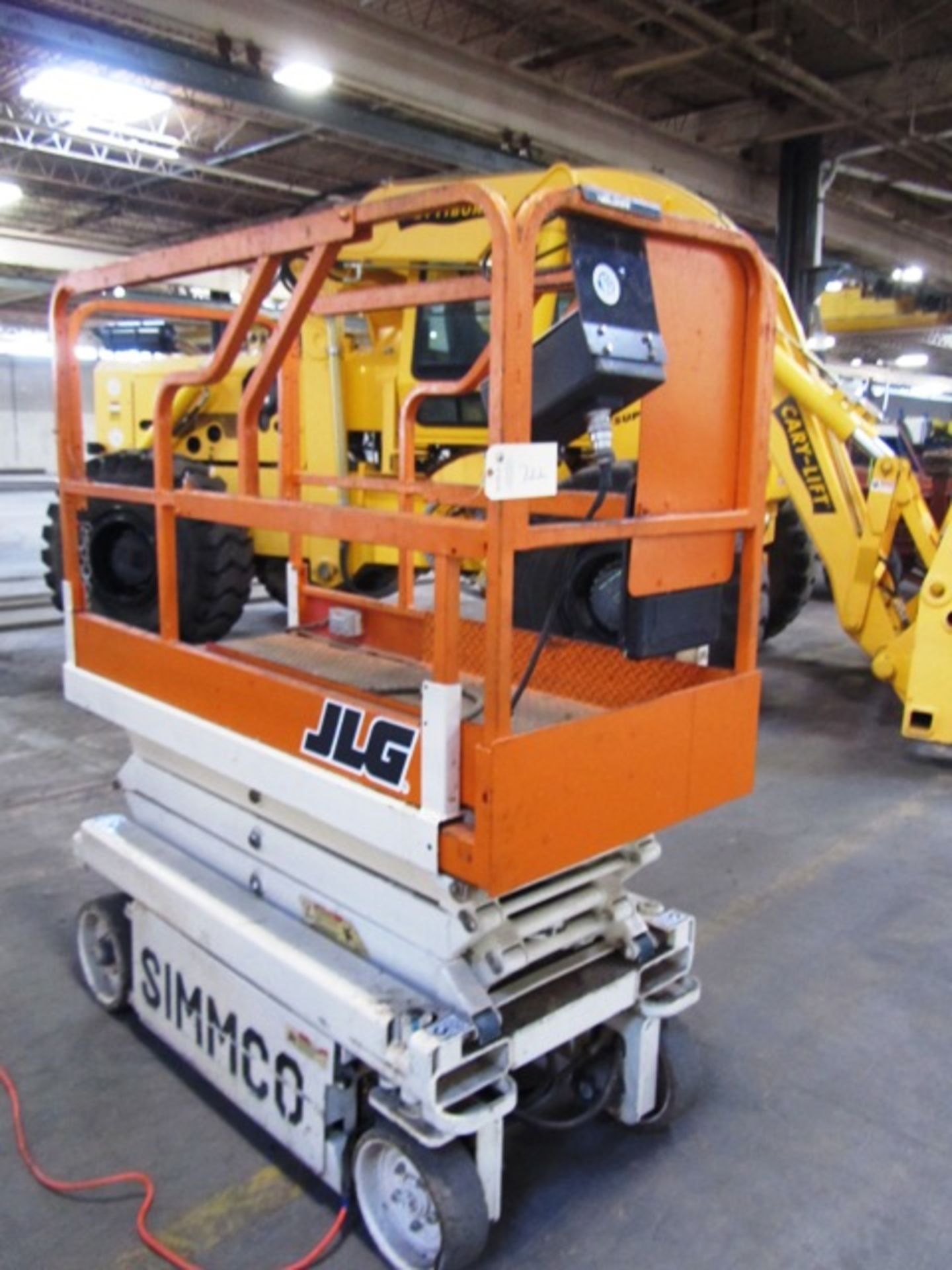 JLG Model 1932ED 4' Platform Electric Scissor Lift with 500lb Capacity Max Height, Joystick Control