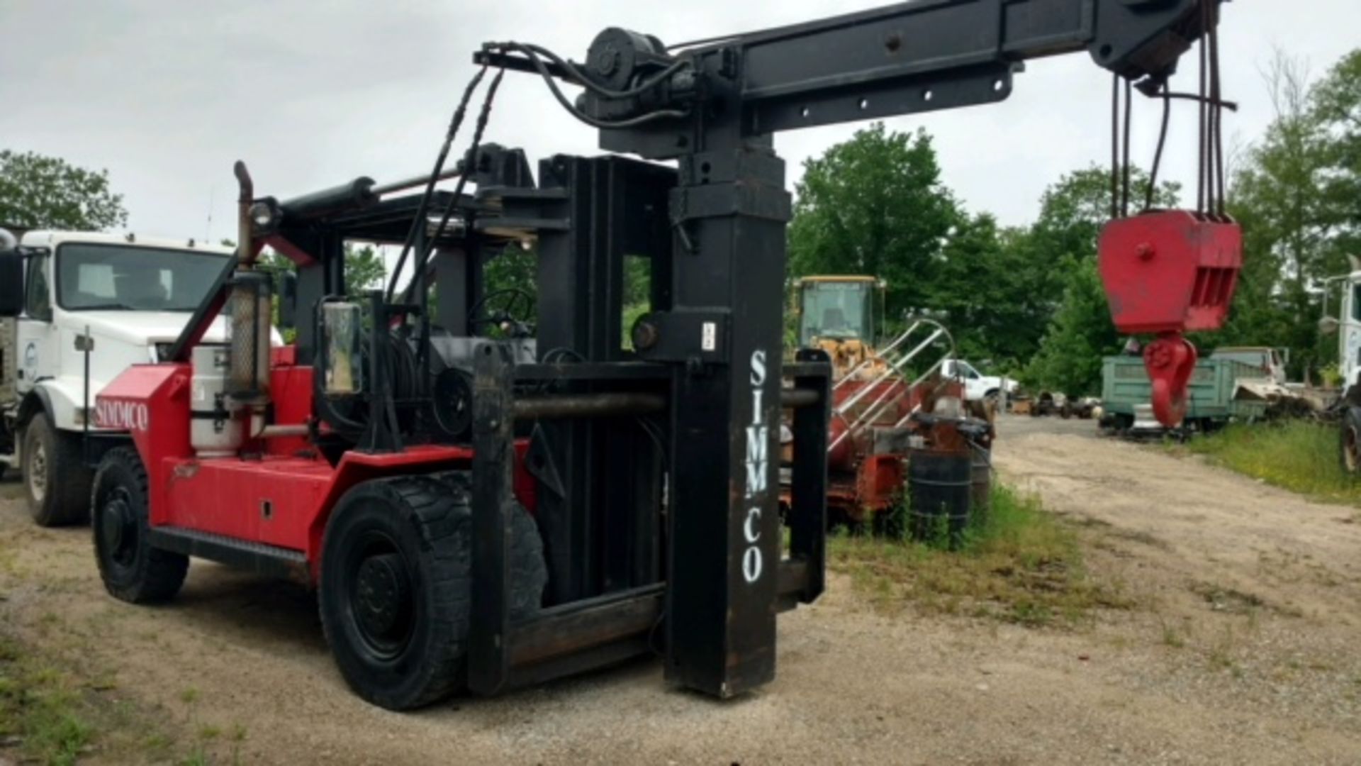 Taylor Approx 40,000lb Propane / Gas Forklift with Approx 2485.2 Hours, 6' Forks, Rigging Boom - Image 2 of 3